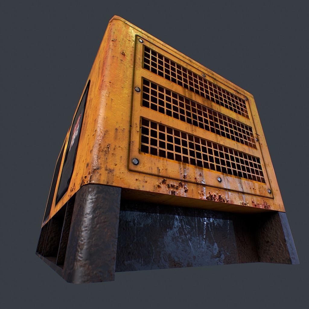 Diesel Generator Low-poly 3D model_6