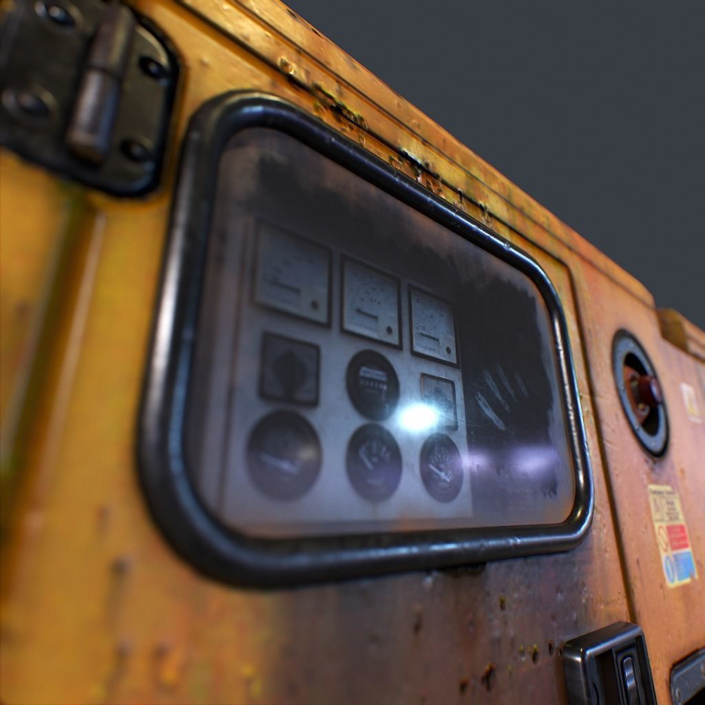 Diesel Generator Low-poly 3D model_9