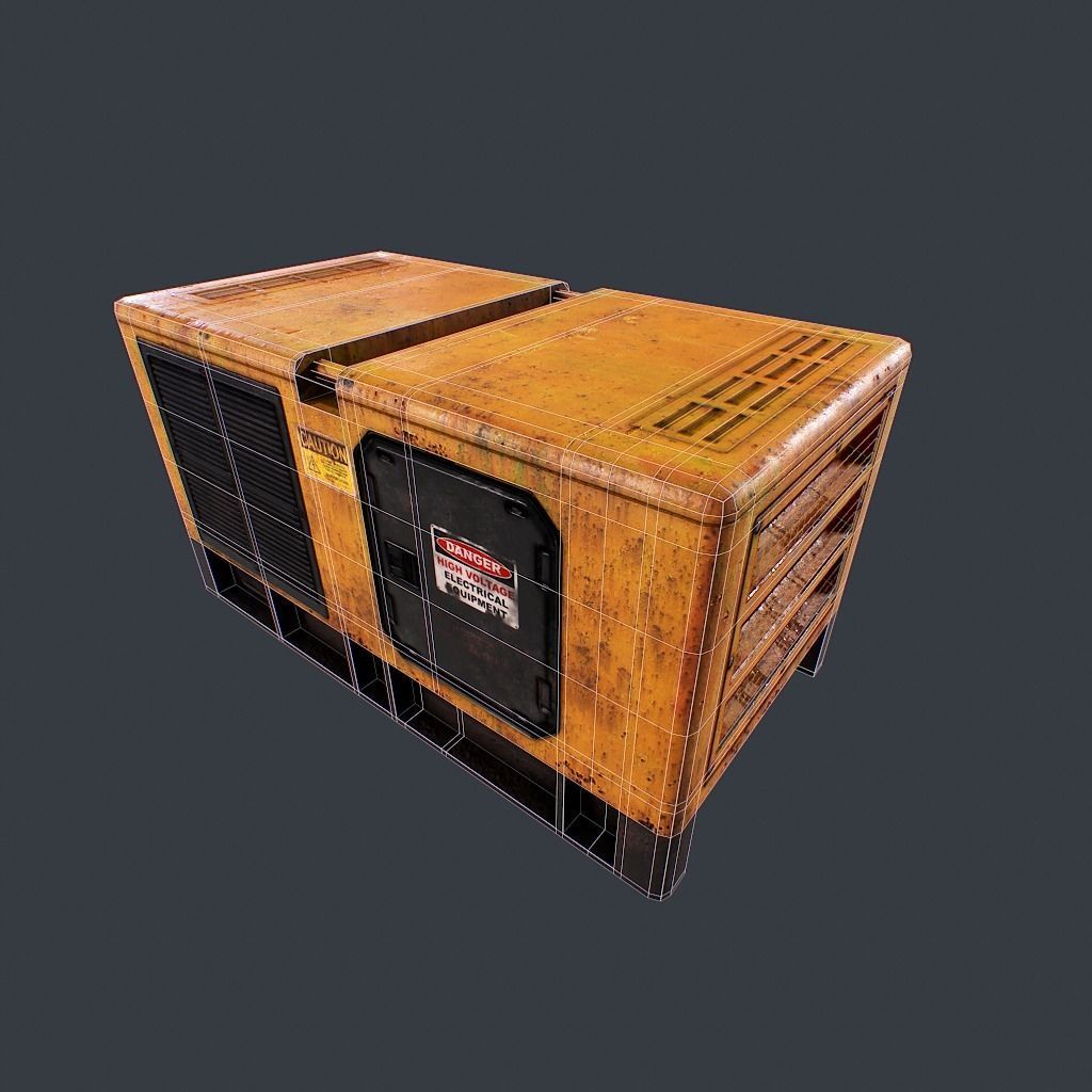 Diesel Generator Low-poly 3D model_18