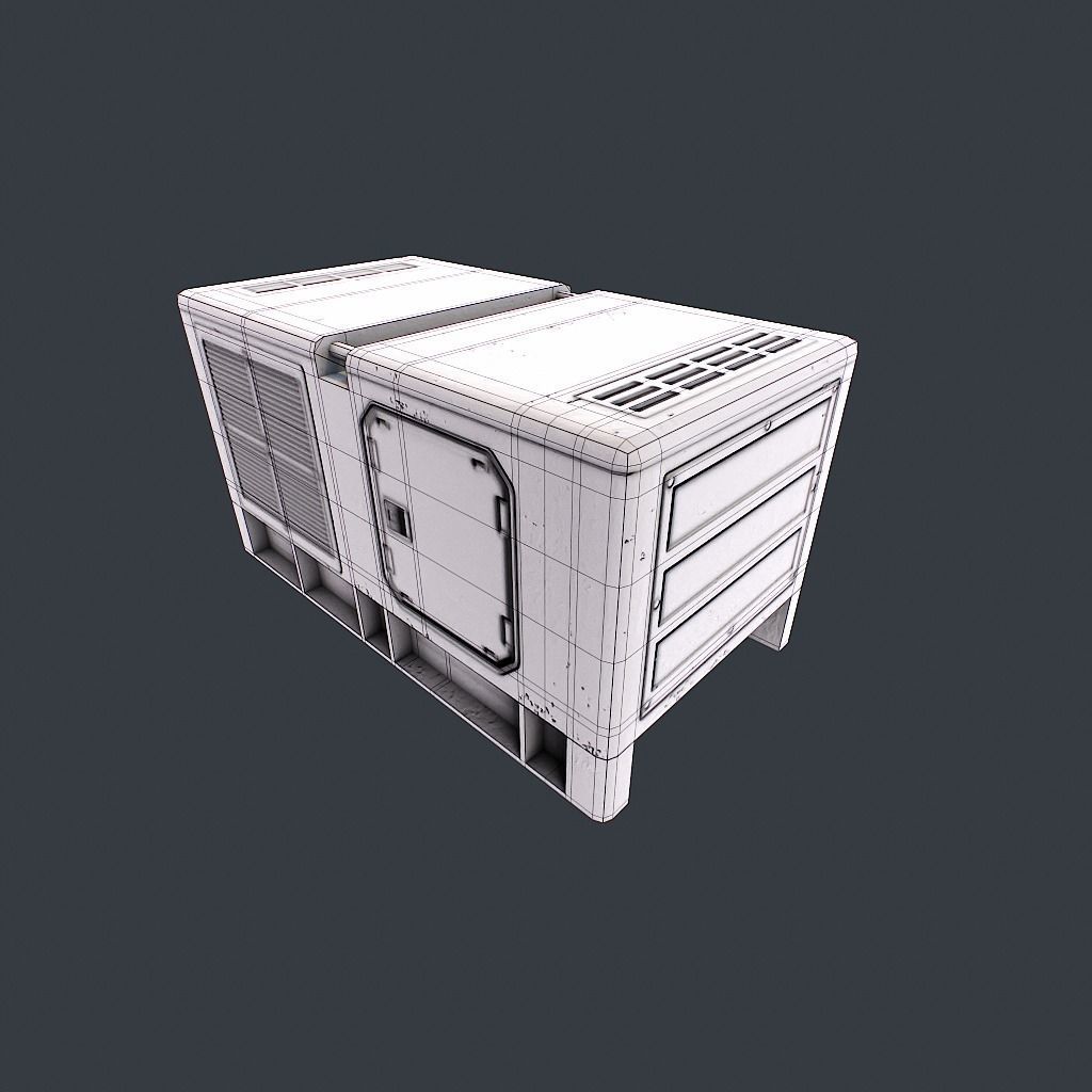 Diesel Generator Low-poly 3D model_21