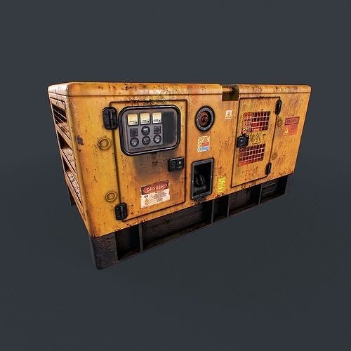 Diesel Generator Low-poly 3D model