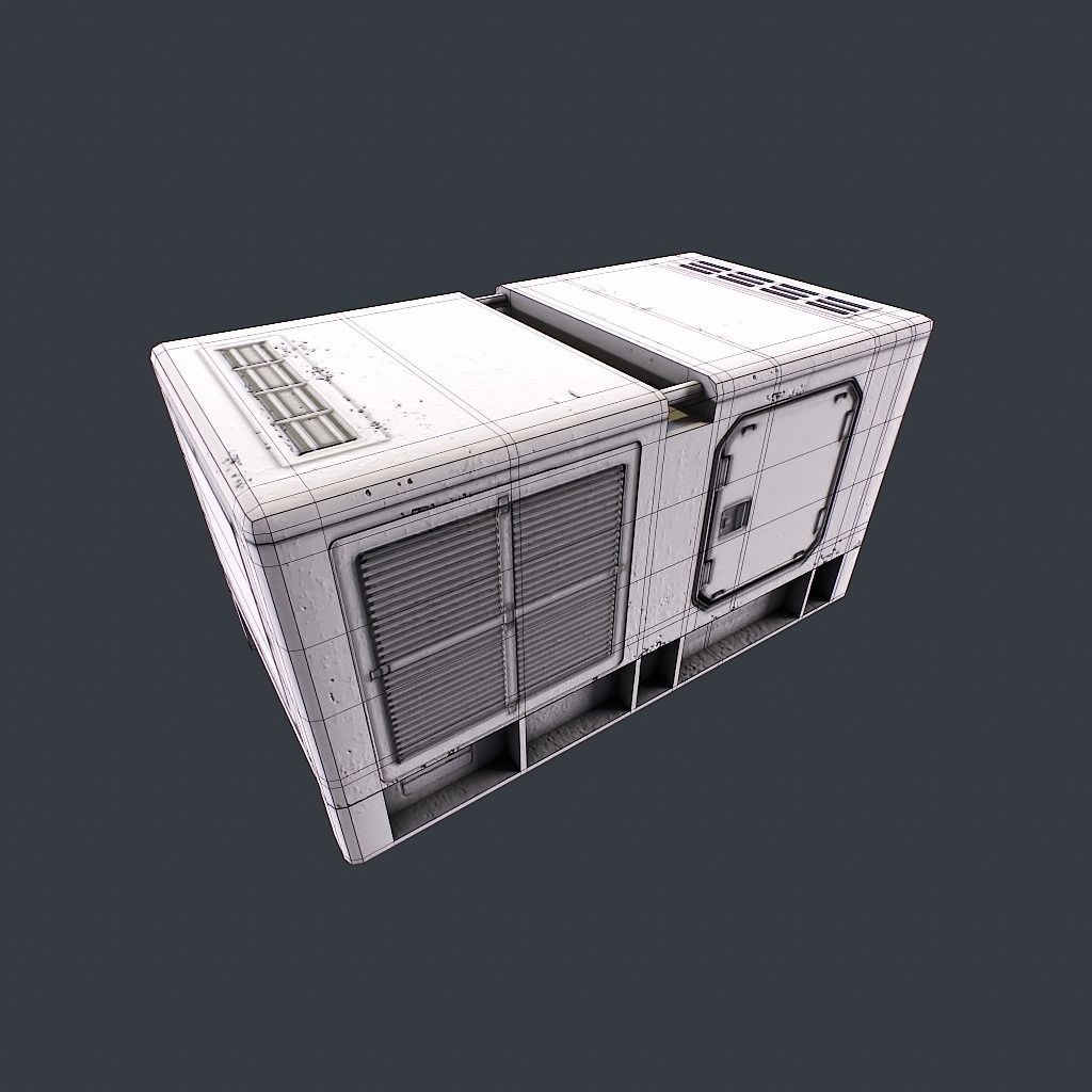 Diesel Generator Low-poly 3D model_22