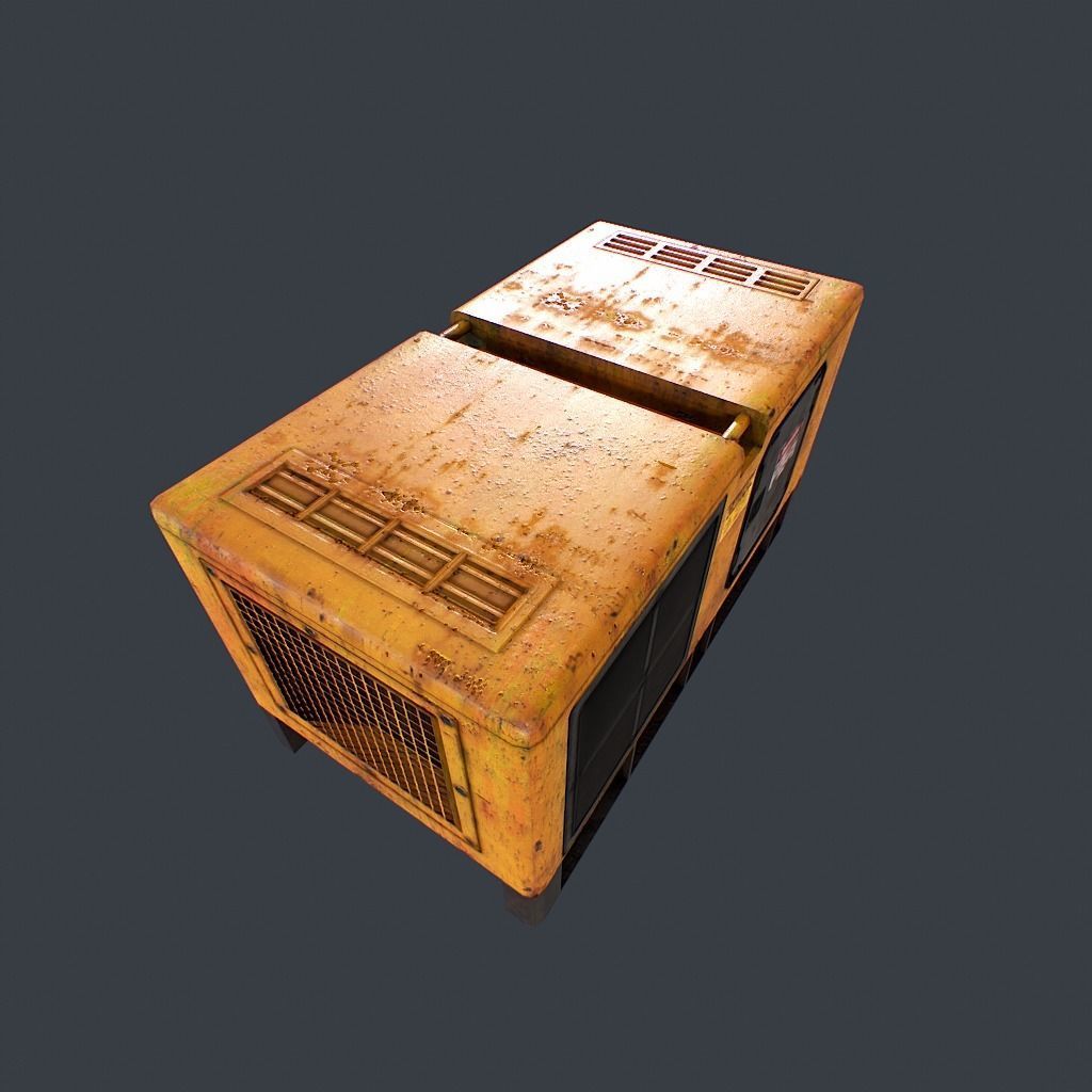 Diesel Generator Low-poly 3D model_8