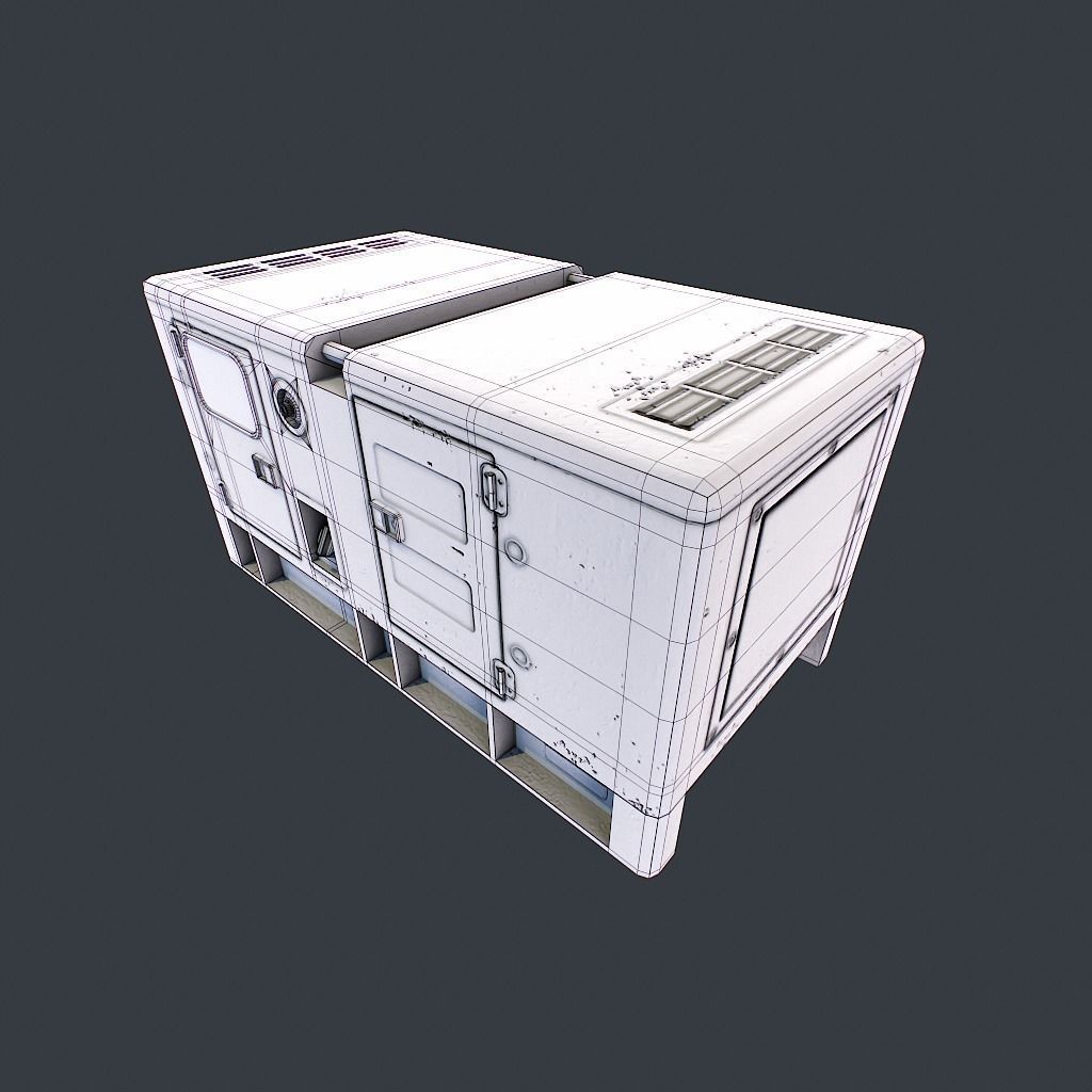 Diesel Generator Low-poly 3D model_23