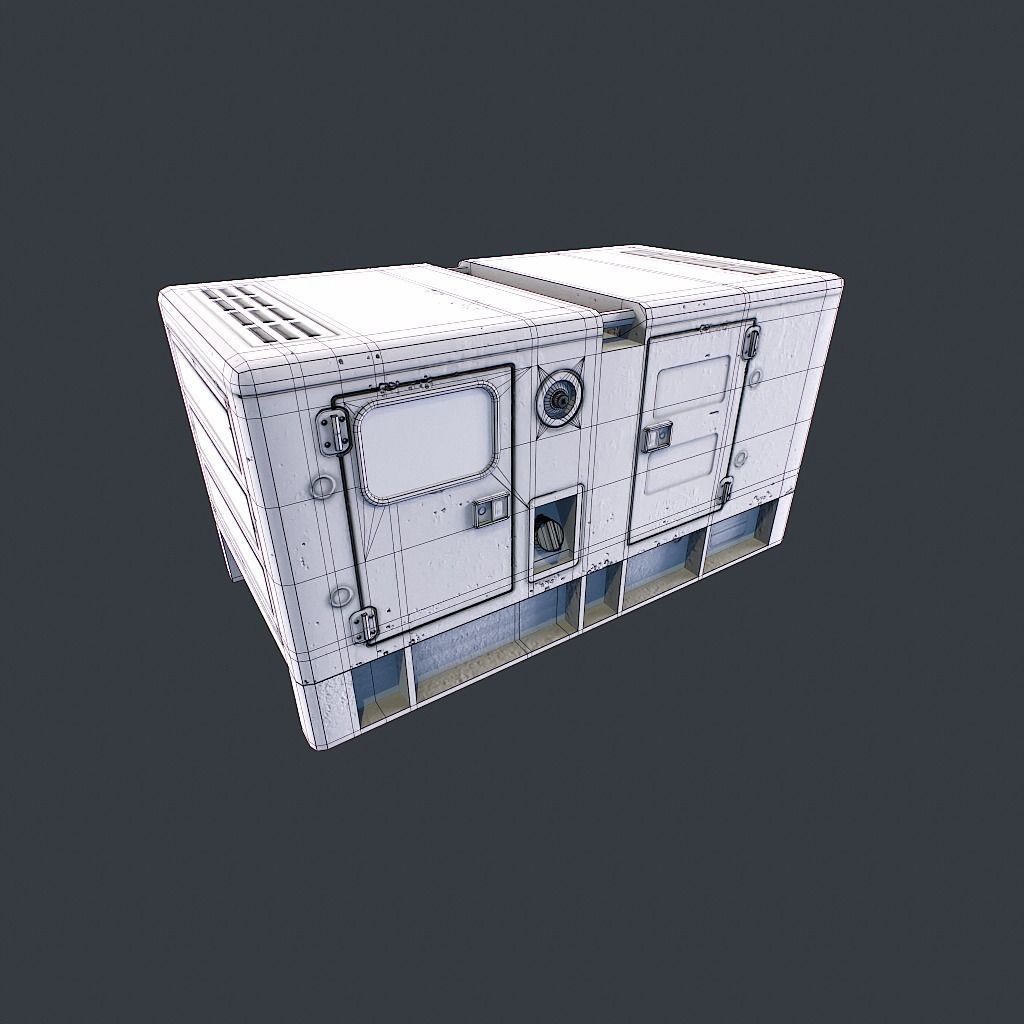 Diesel Generator Low-poly 3D model_20