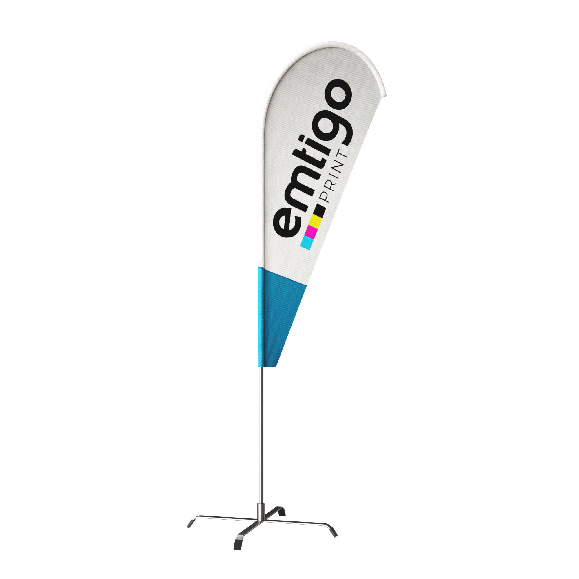 Banner flags 3D model_4