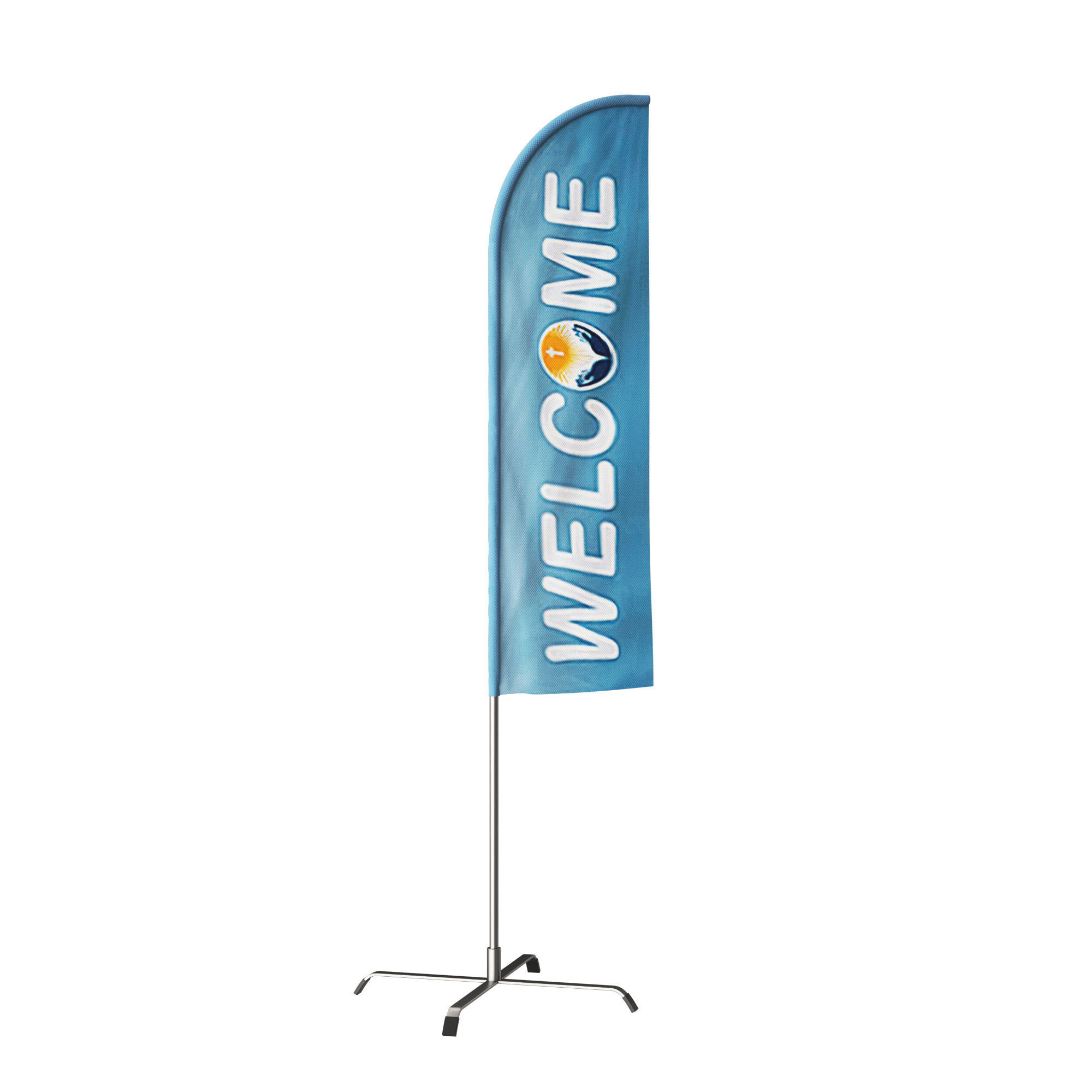 Banner flags 3D model_1