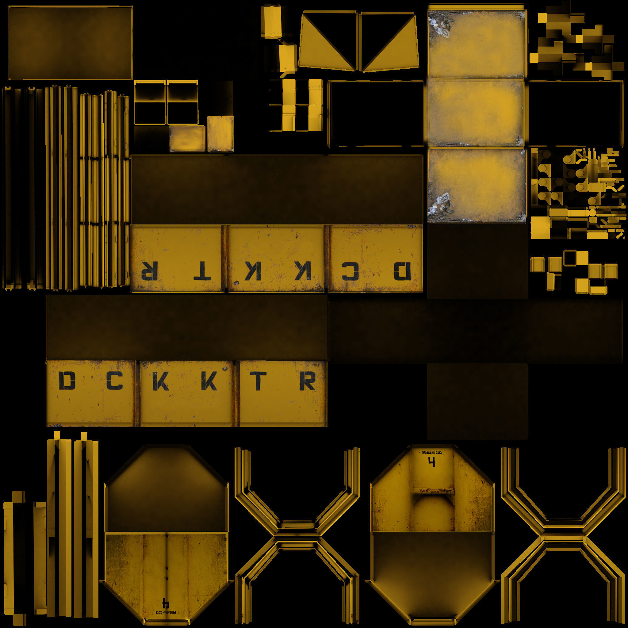 BigTrashCan-LowPoly dktr bin Free low-poly 3D model_9