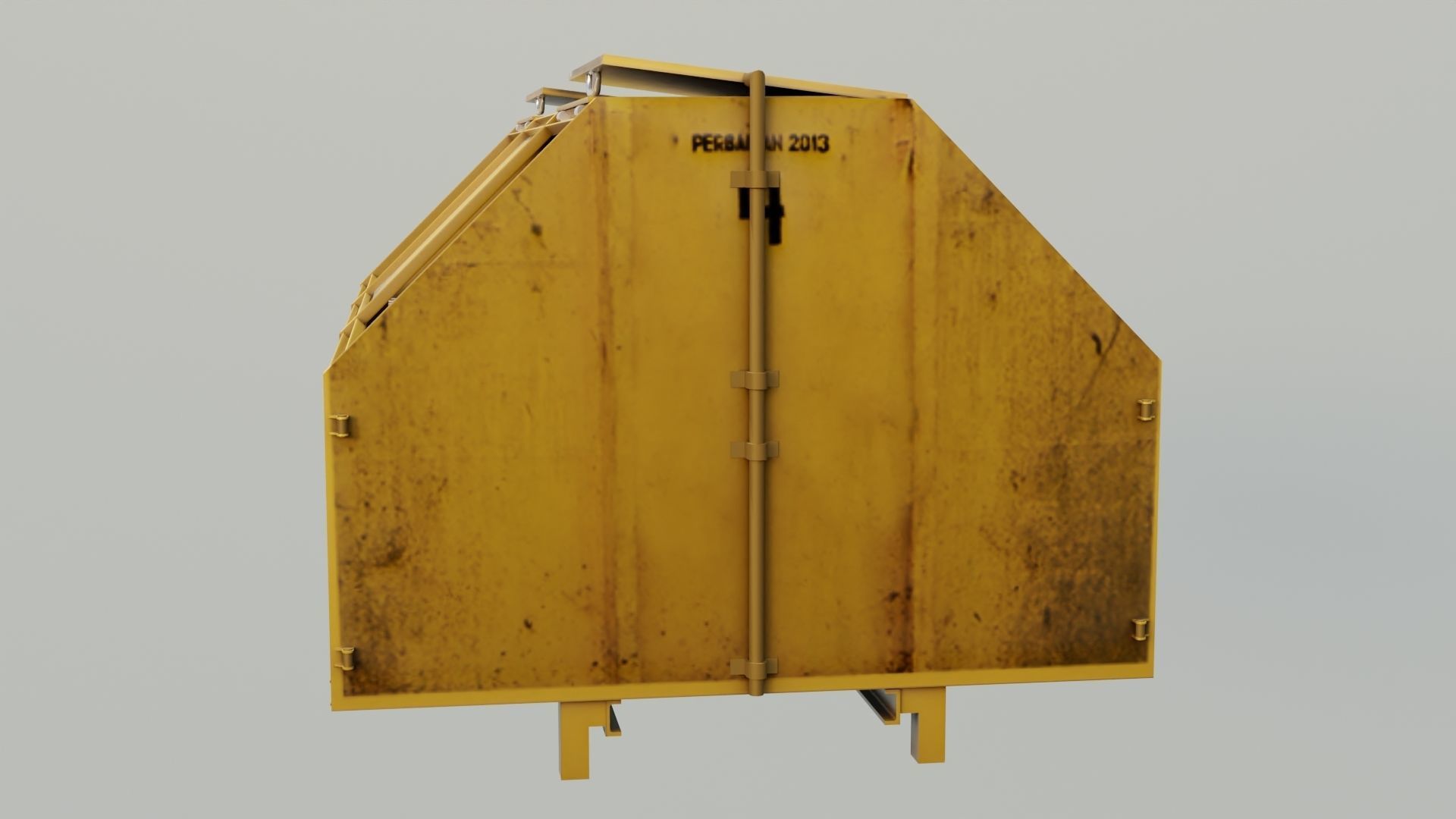 BigTrashCan-LowPoly dktr bin Free low-poly 3D model_3