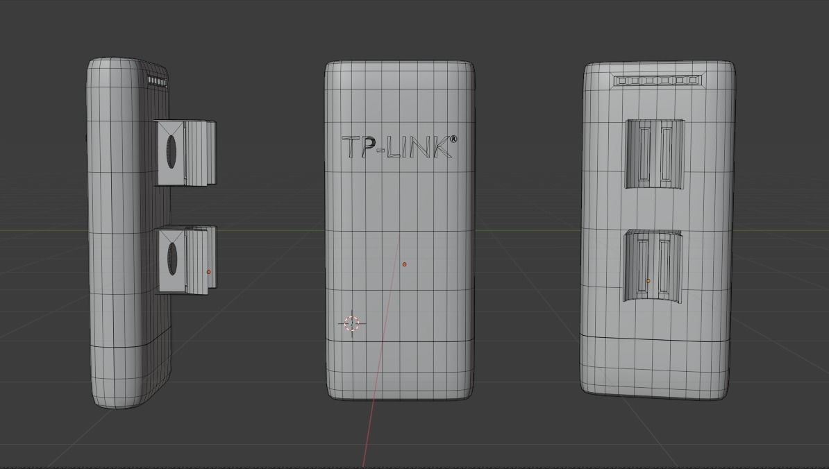 tp link wa7510n outdoor router  3D model_1