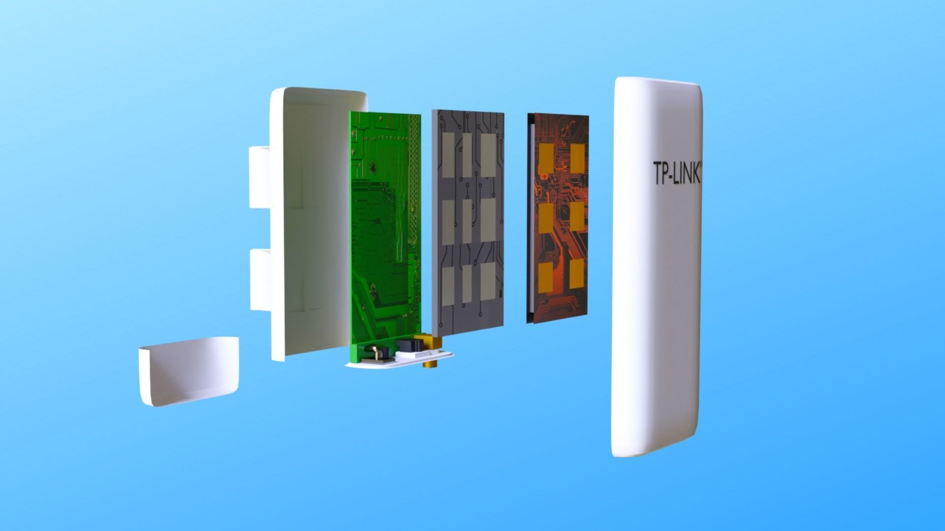 tp link wa7510n outdoor router  3D model_4