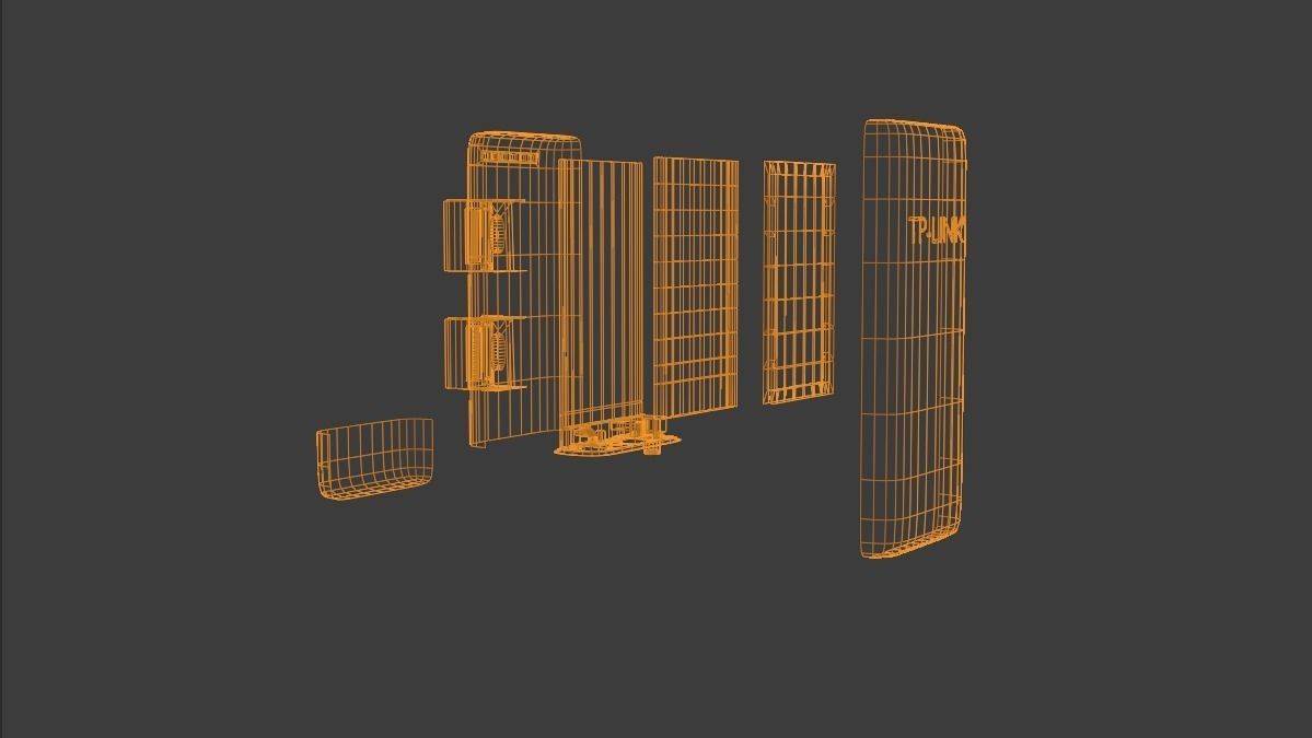 tp link wa7510n outdoor router  3D model_5