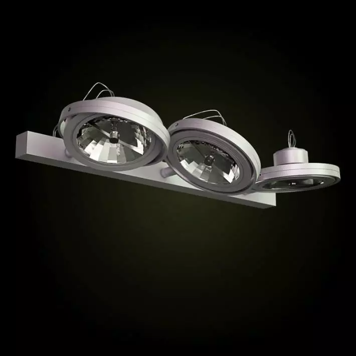 Three Led Lights 3D model_0