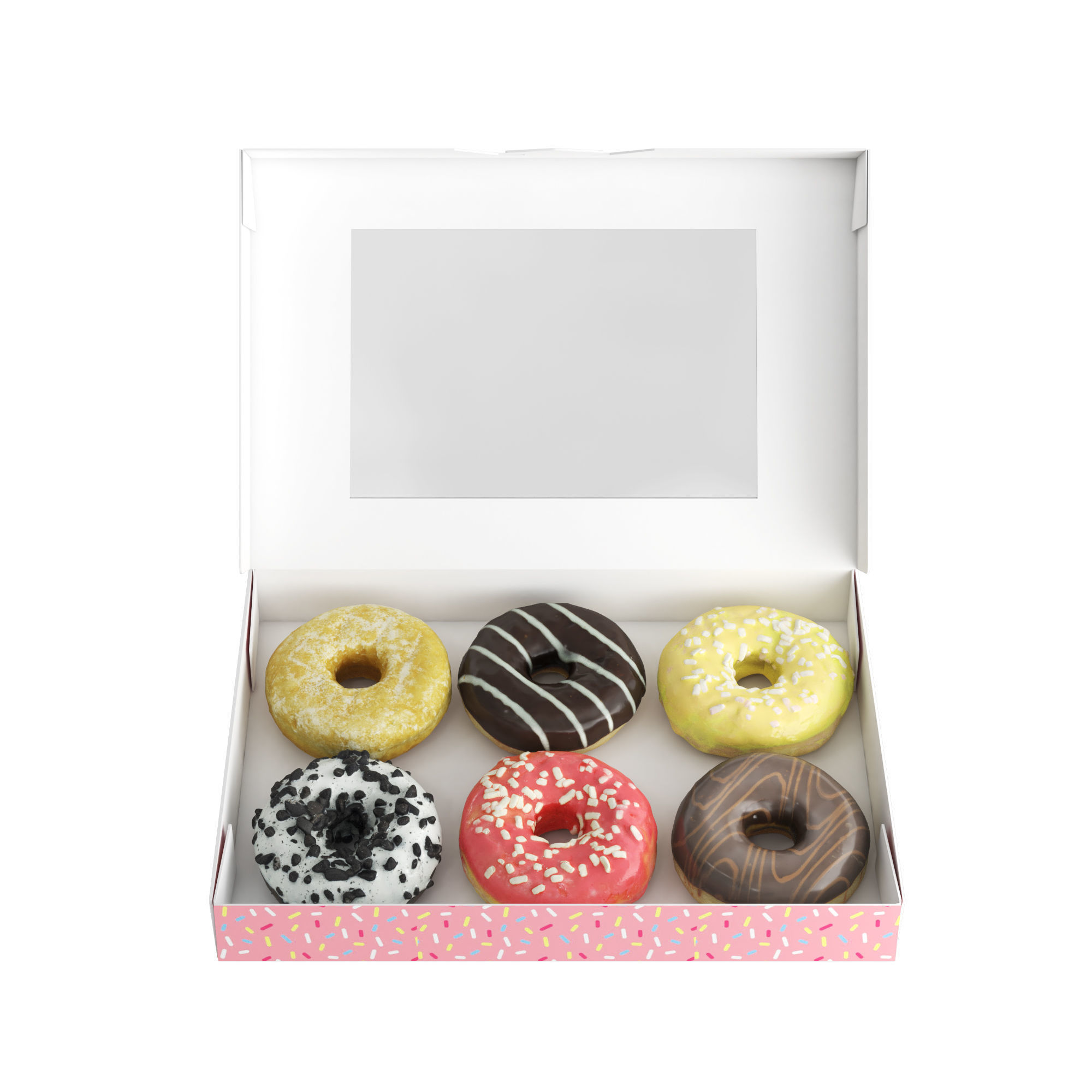 Donuts in Box 3D model_3