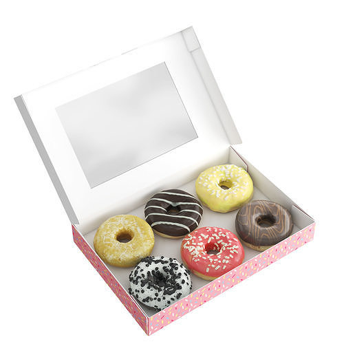 Donuts in Box 3D model