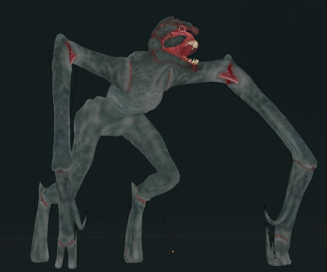 A Quiet Place  2 - Alien Low-poly 3D model_6