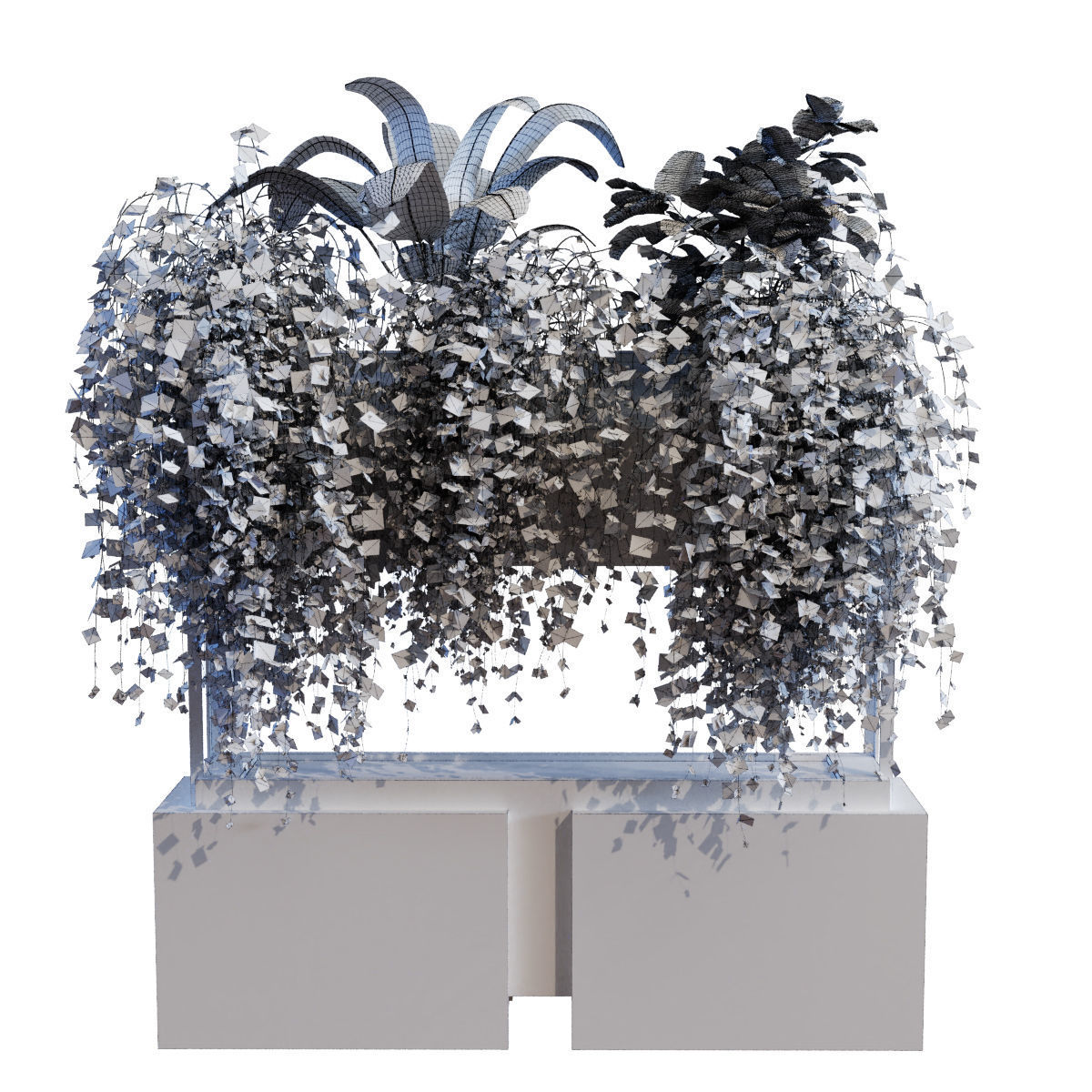 plant in box set 041 Low-poly 3D model_5