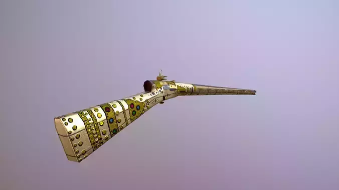 Turkish Gun Free low-poly 3D model