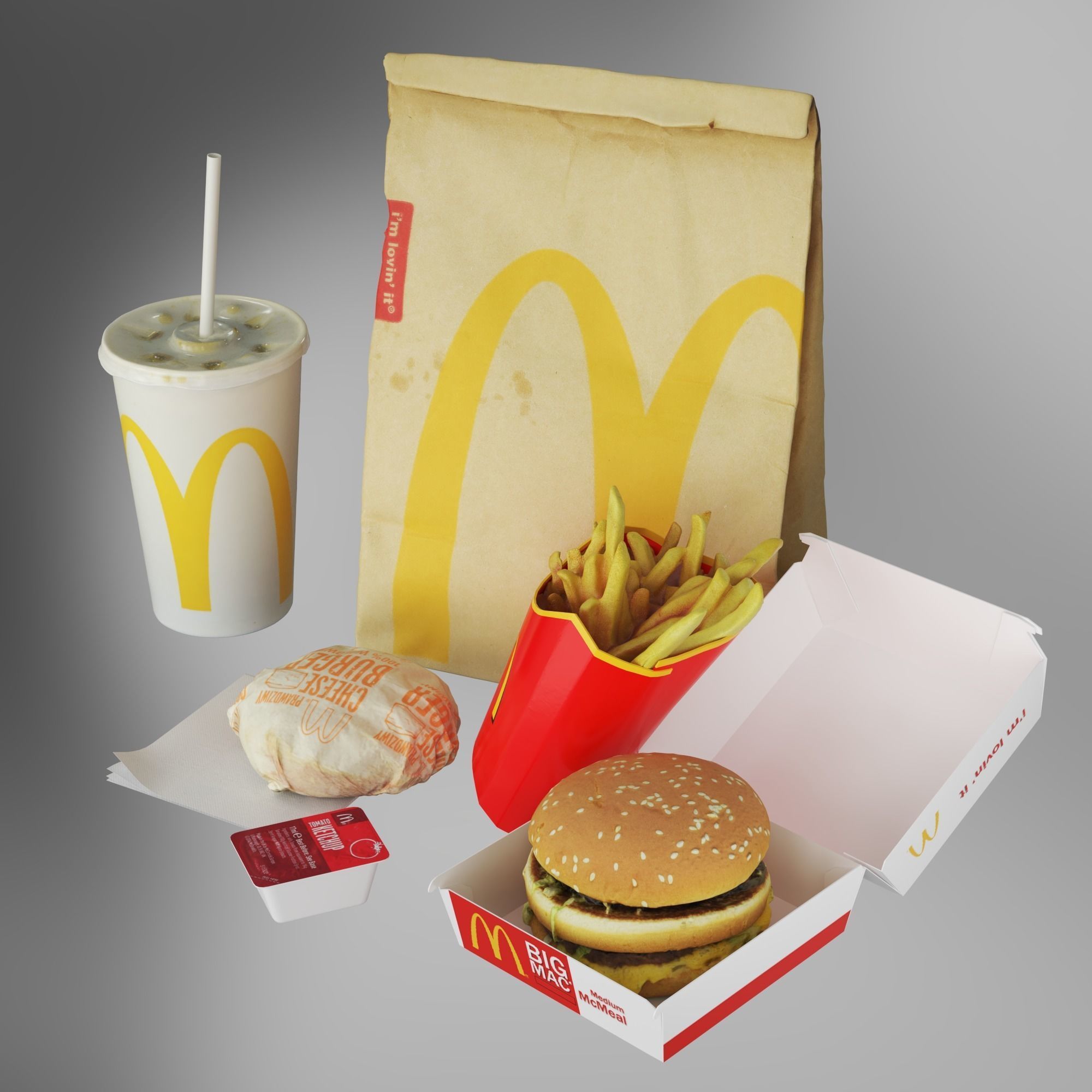 McDonalds Meal 3D model_8