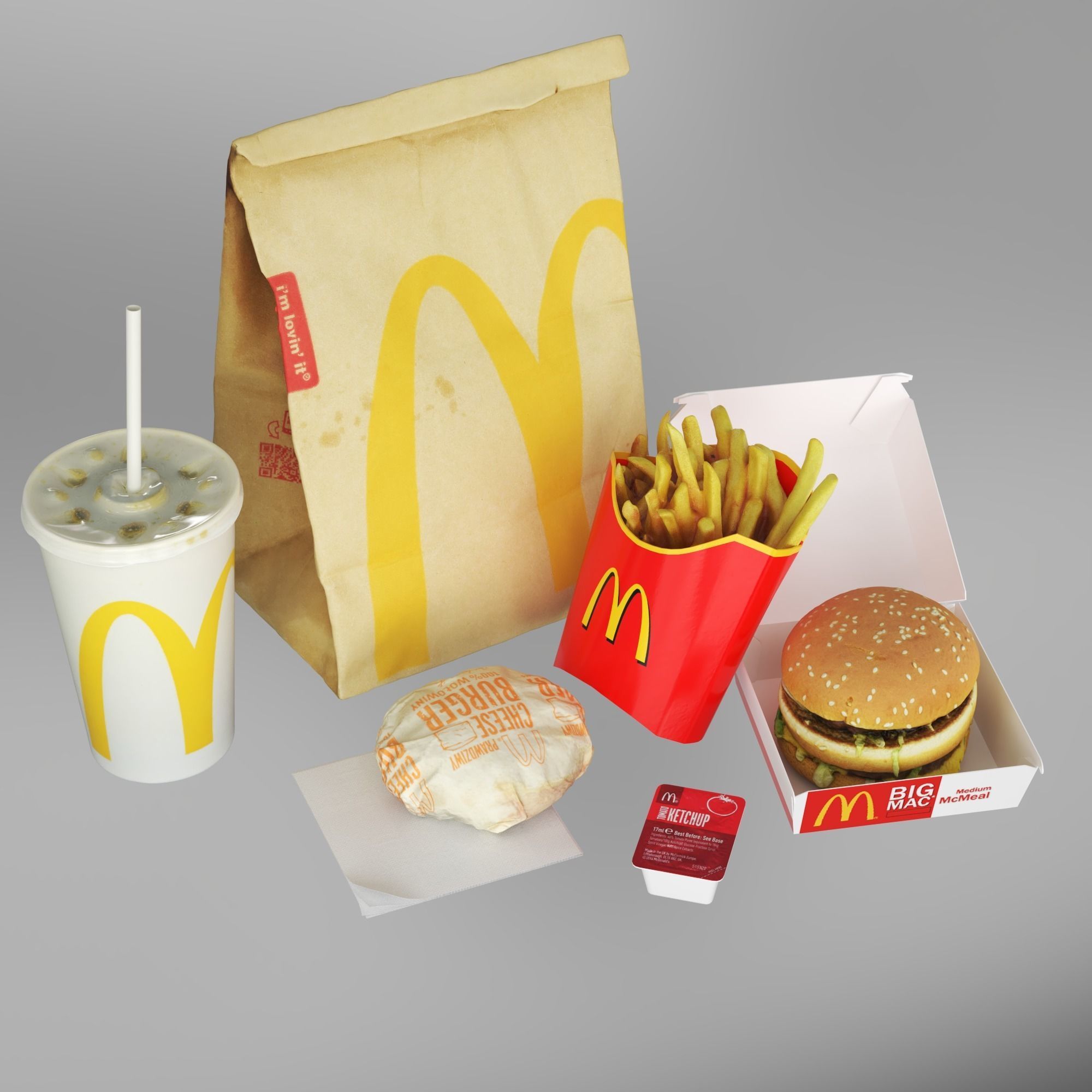 McDonalds Meal 3D model_9