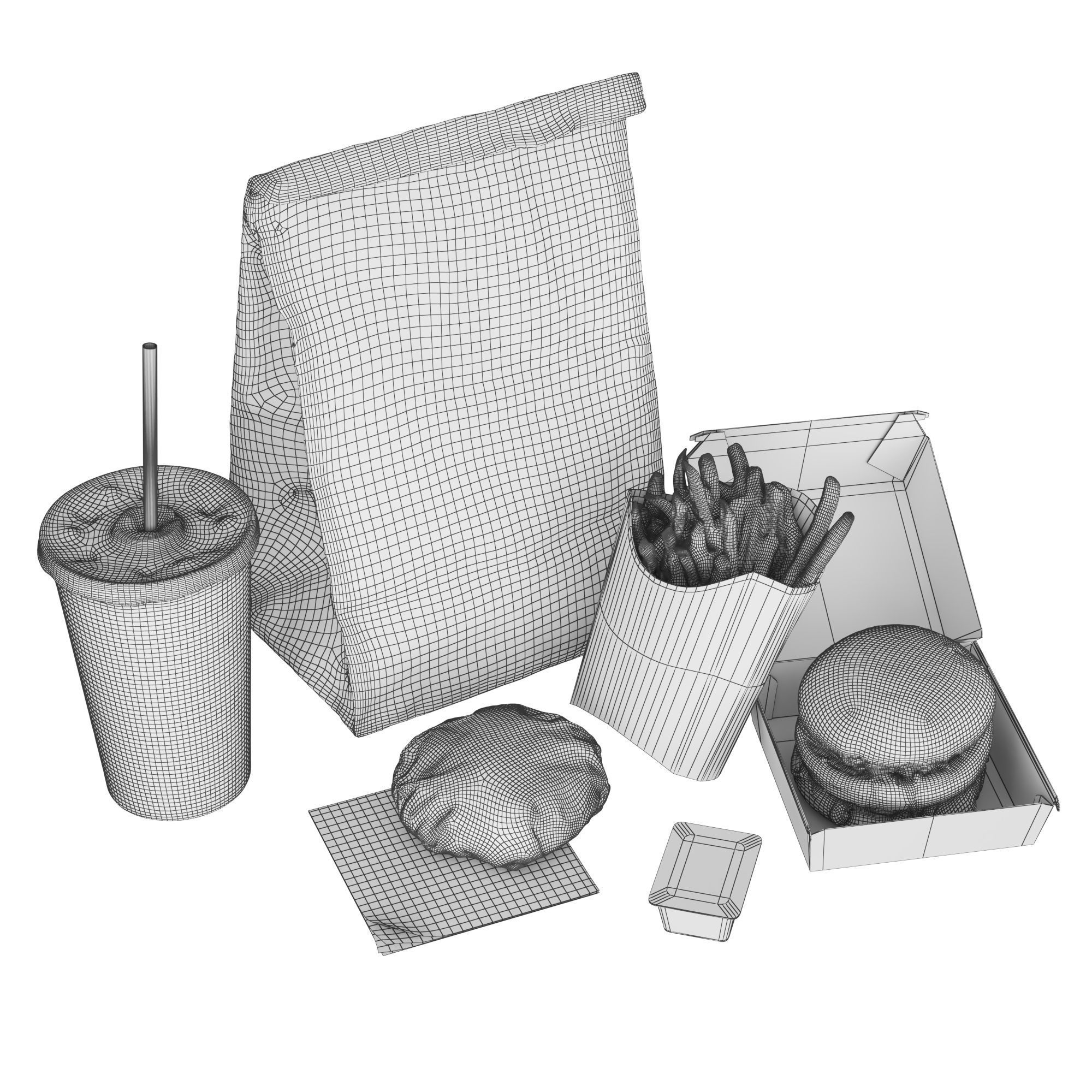 McDonalds Meal 3D model_2