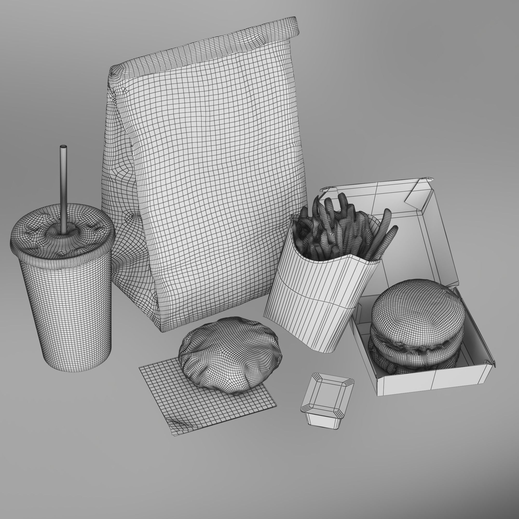 McDonalds Meal 3D model_7