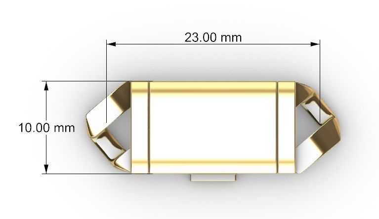 10 MM CUBAN SQUARE LINK CHAIN FOR BRACELET OR NECKLACE 3D print model_8