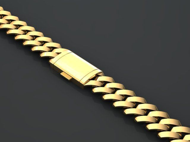 10 MM CUBAN SQUARE LINK CHAIN FOR BRACELET OR NECKLACE 3D print model_1