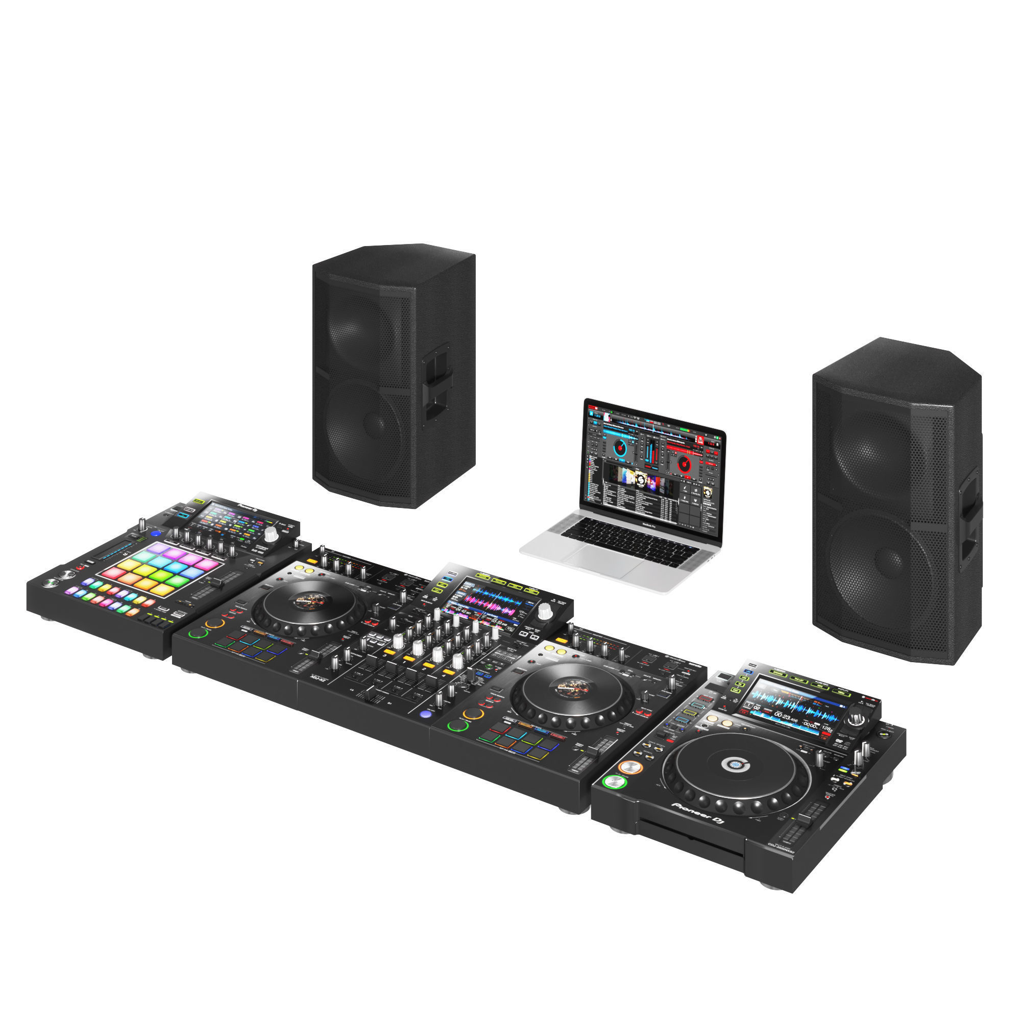 Pioneer DJ Music Set 3D model_2