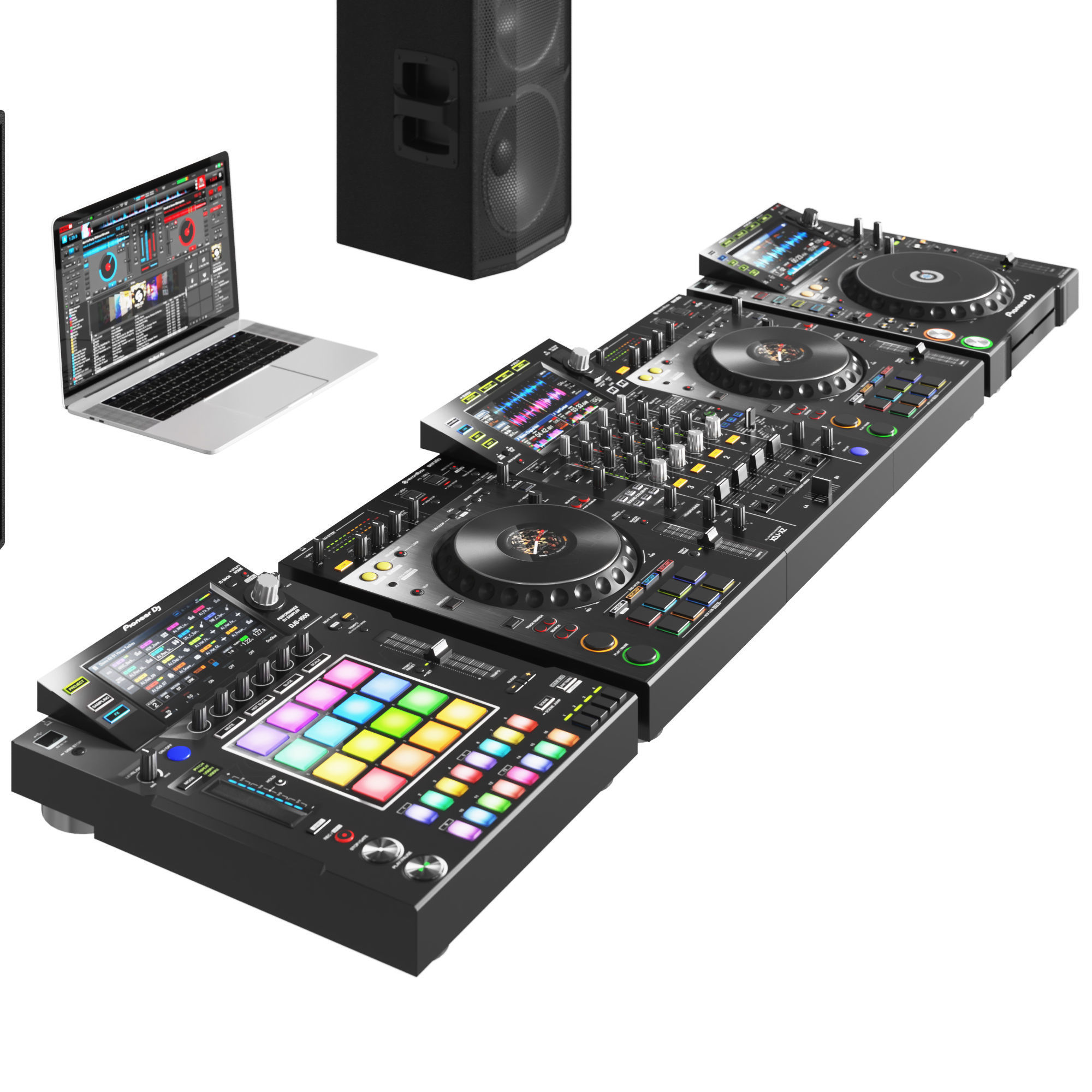 Pioneer DJ Music Set 3D model_3