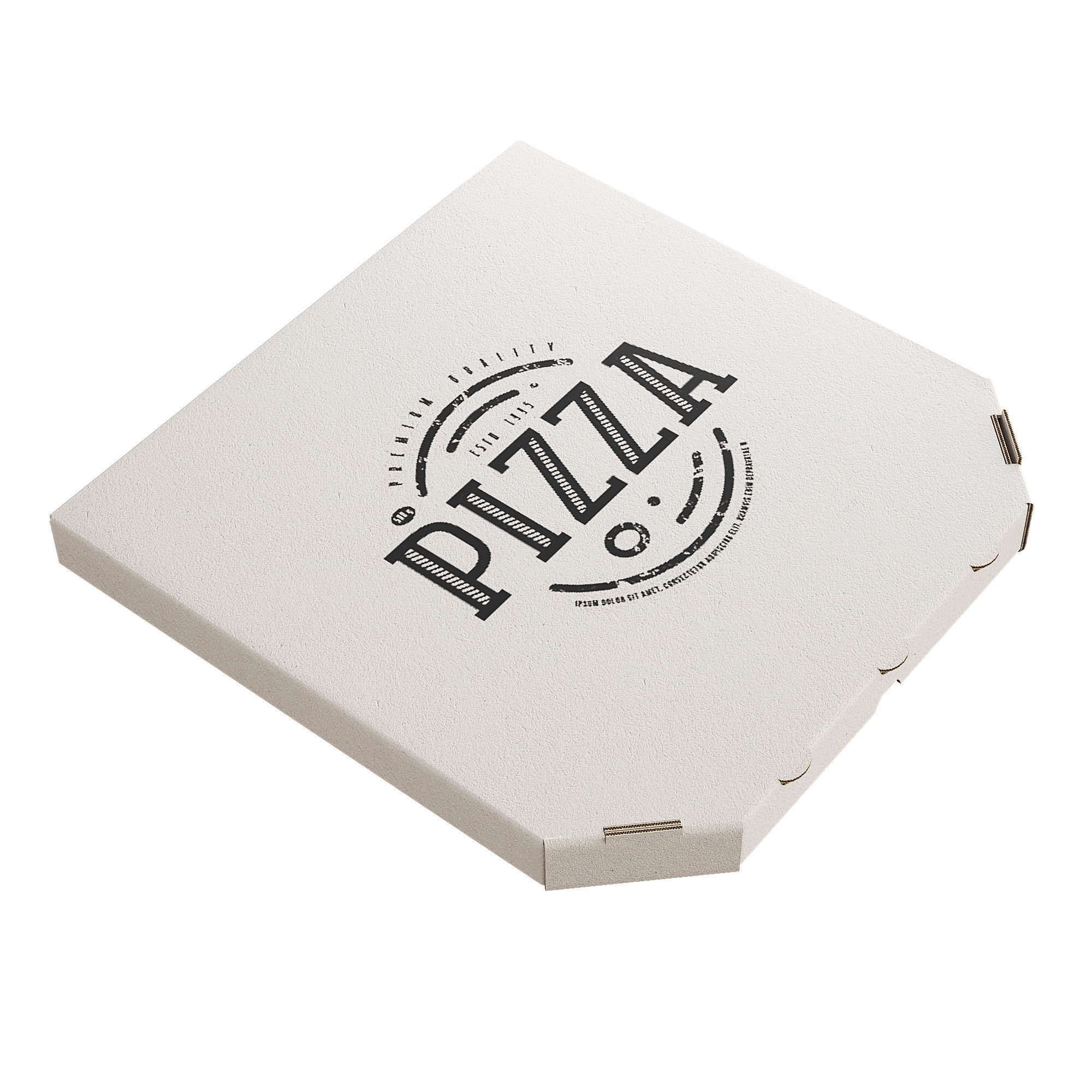 Pizza in box 3D model_4