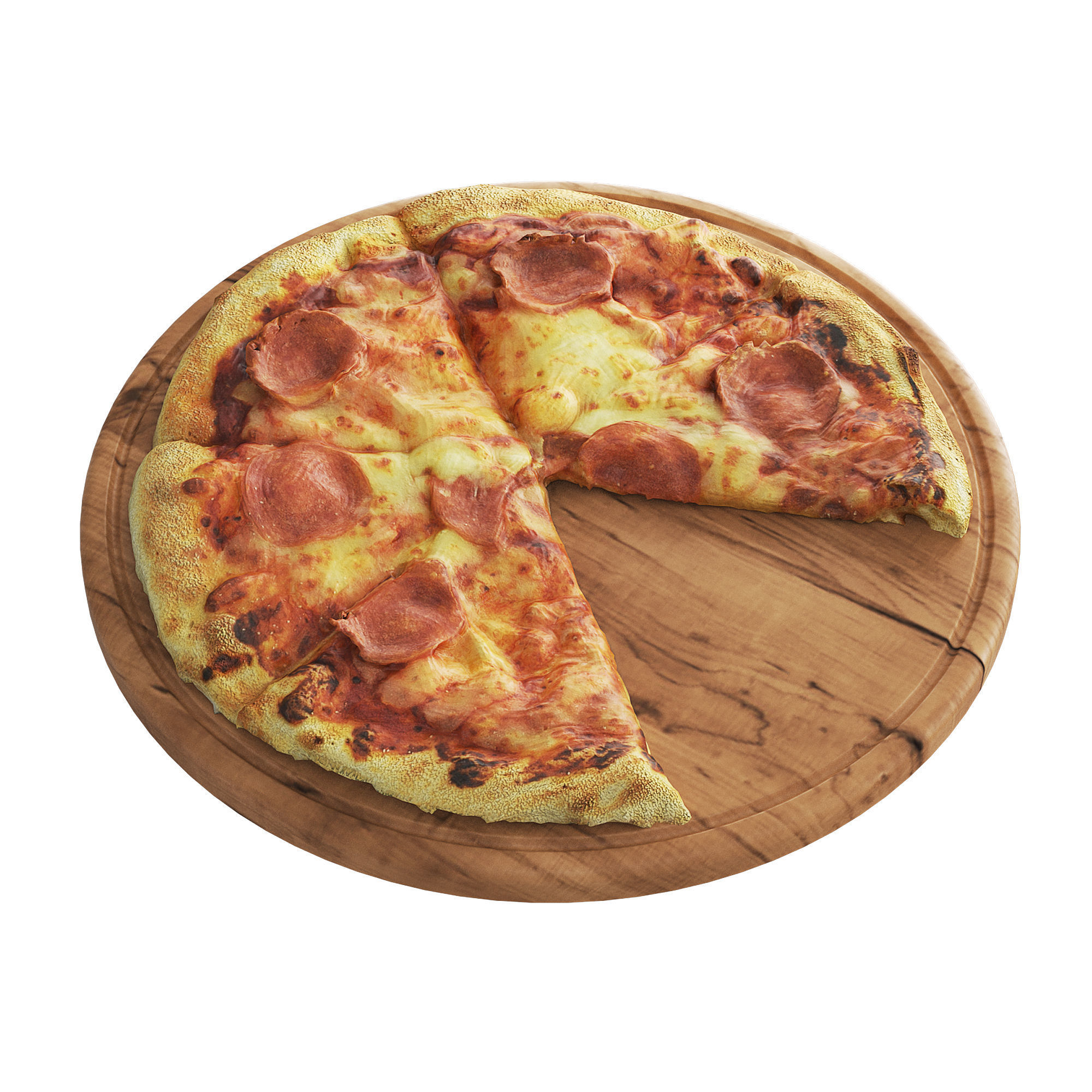 Pizza in box 3D model_8