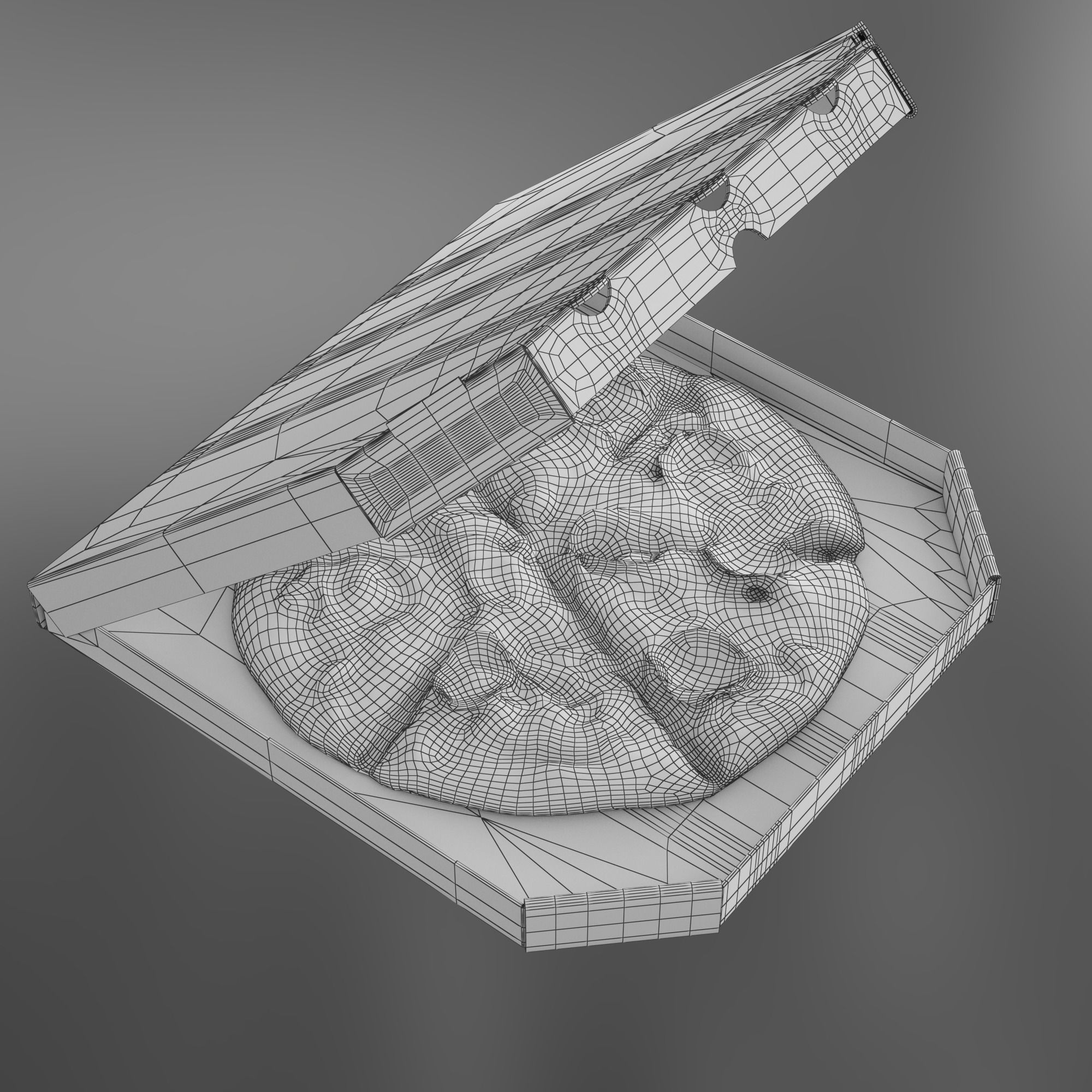 Pizza in box 3D model_14
