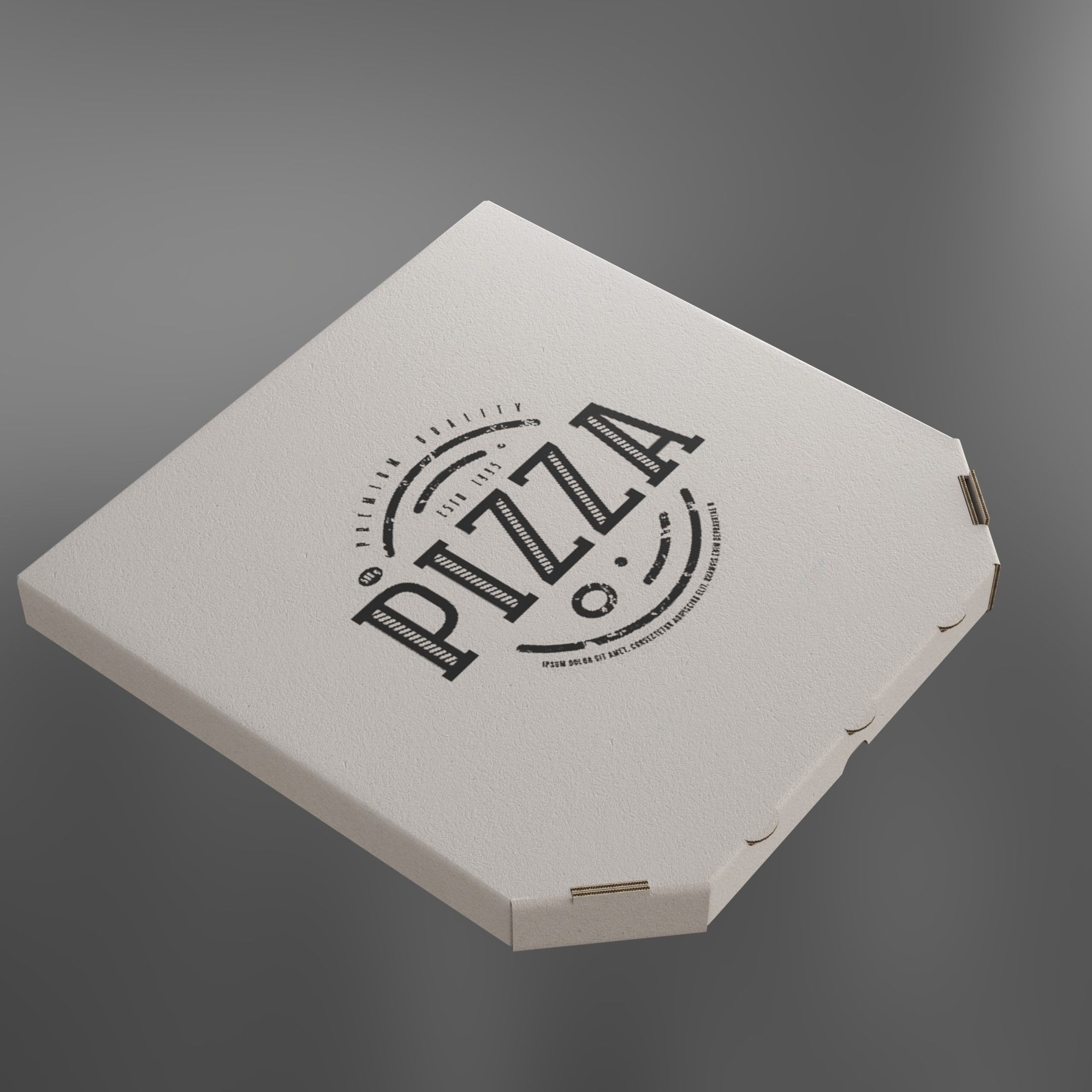 Pizza in box 3D model_3
