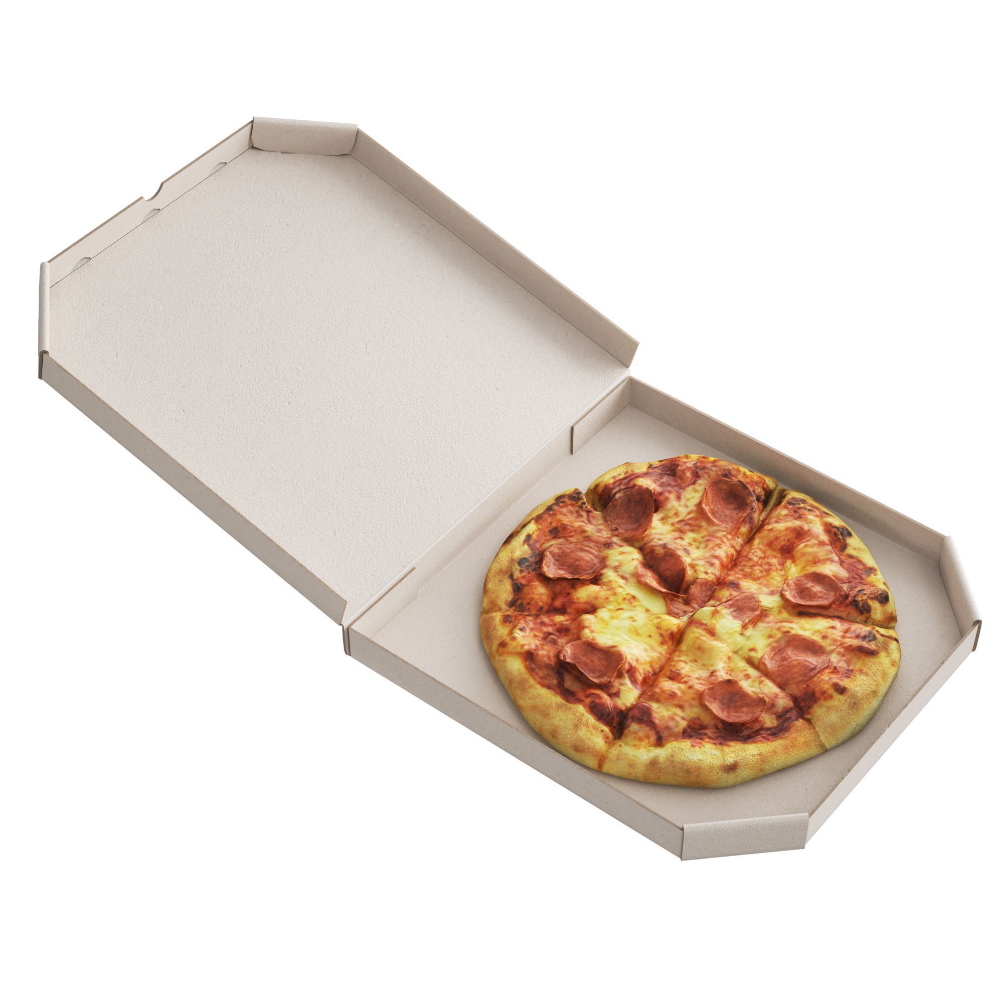 Pizza in box 3D model_6