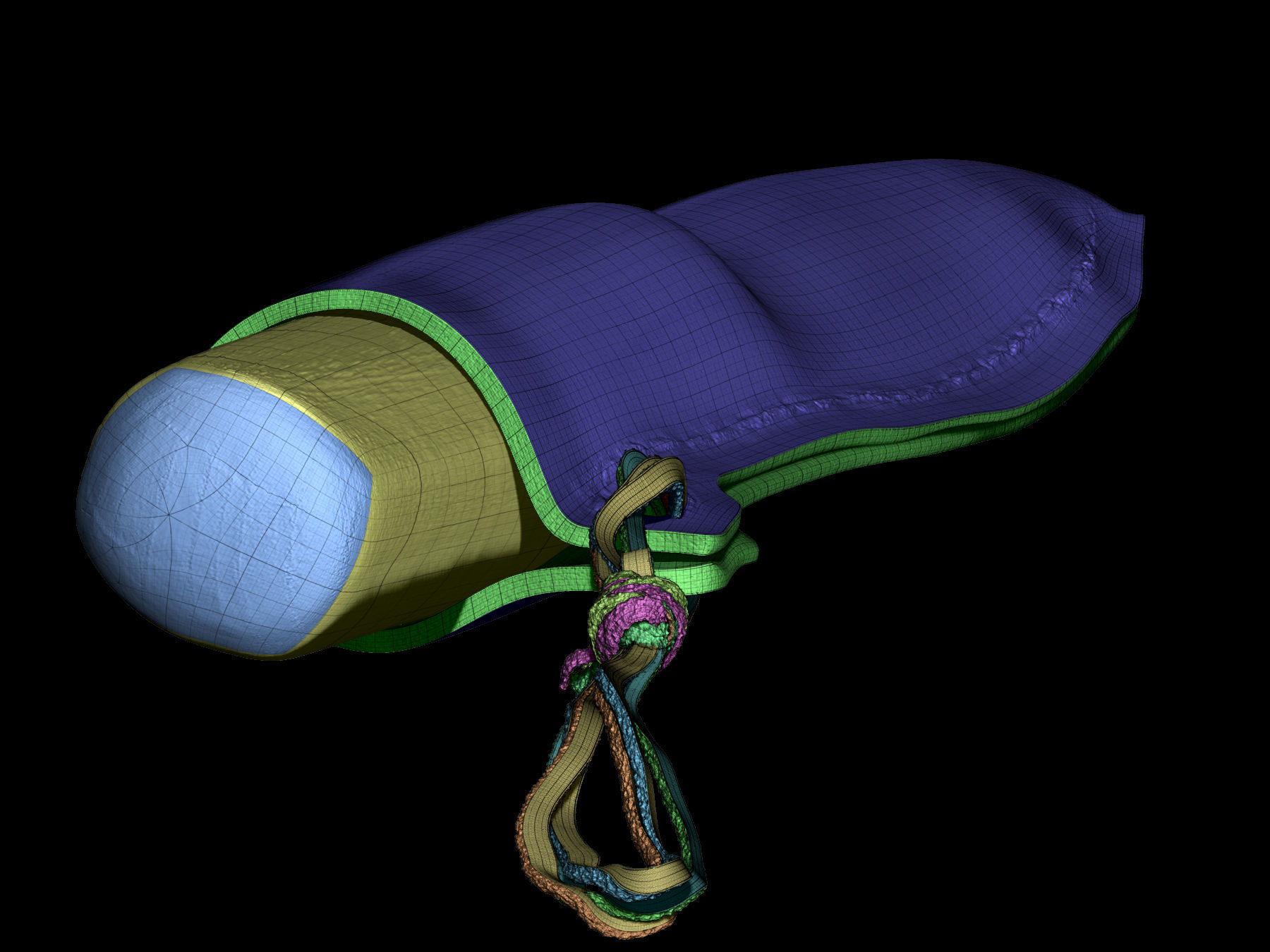 Knife and sheath midieval 3D scan Low-poly 3D model_13