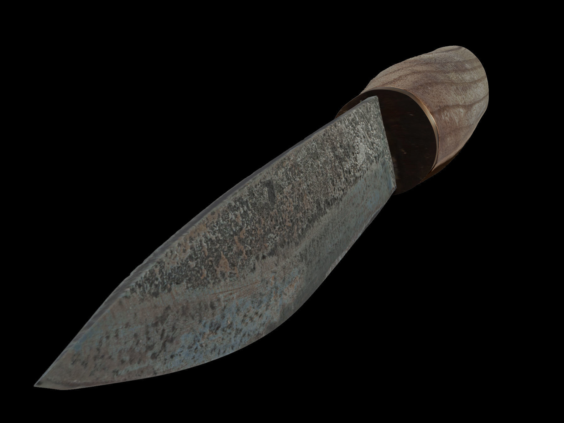 Knife and sheath midieval 3D scan Low-poly 3D model_18