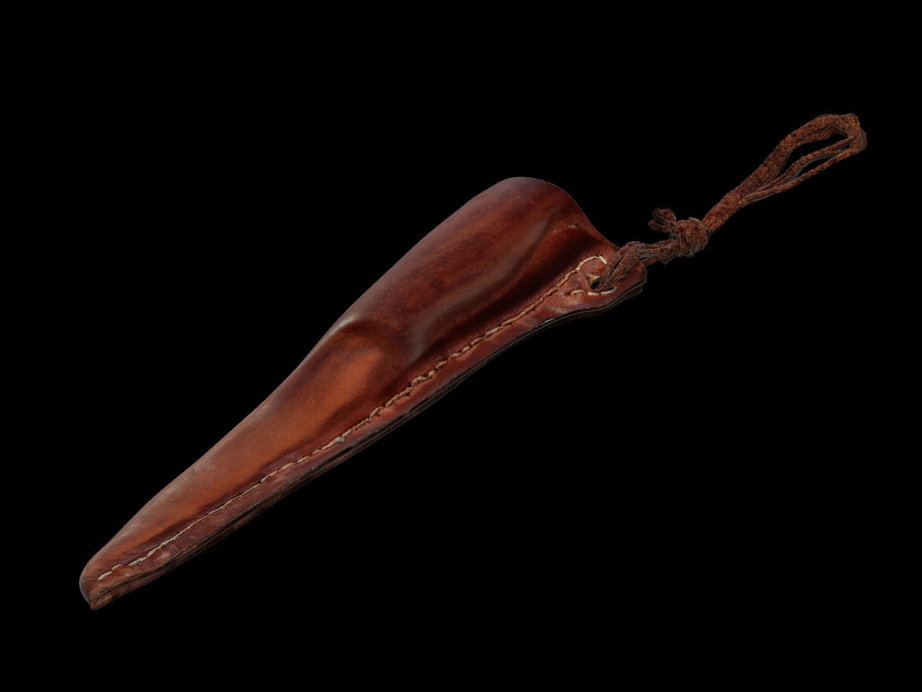 Knife and sheath midieval 3D scan Low-poly 3D model_19