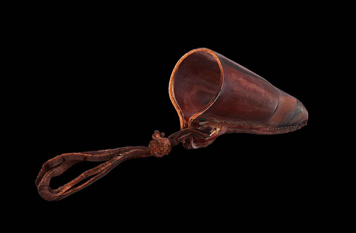 Knife and sheath midieval 3D scan Low-poly 3D model_8