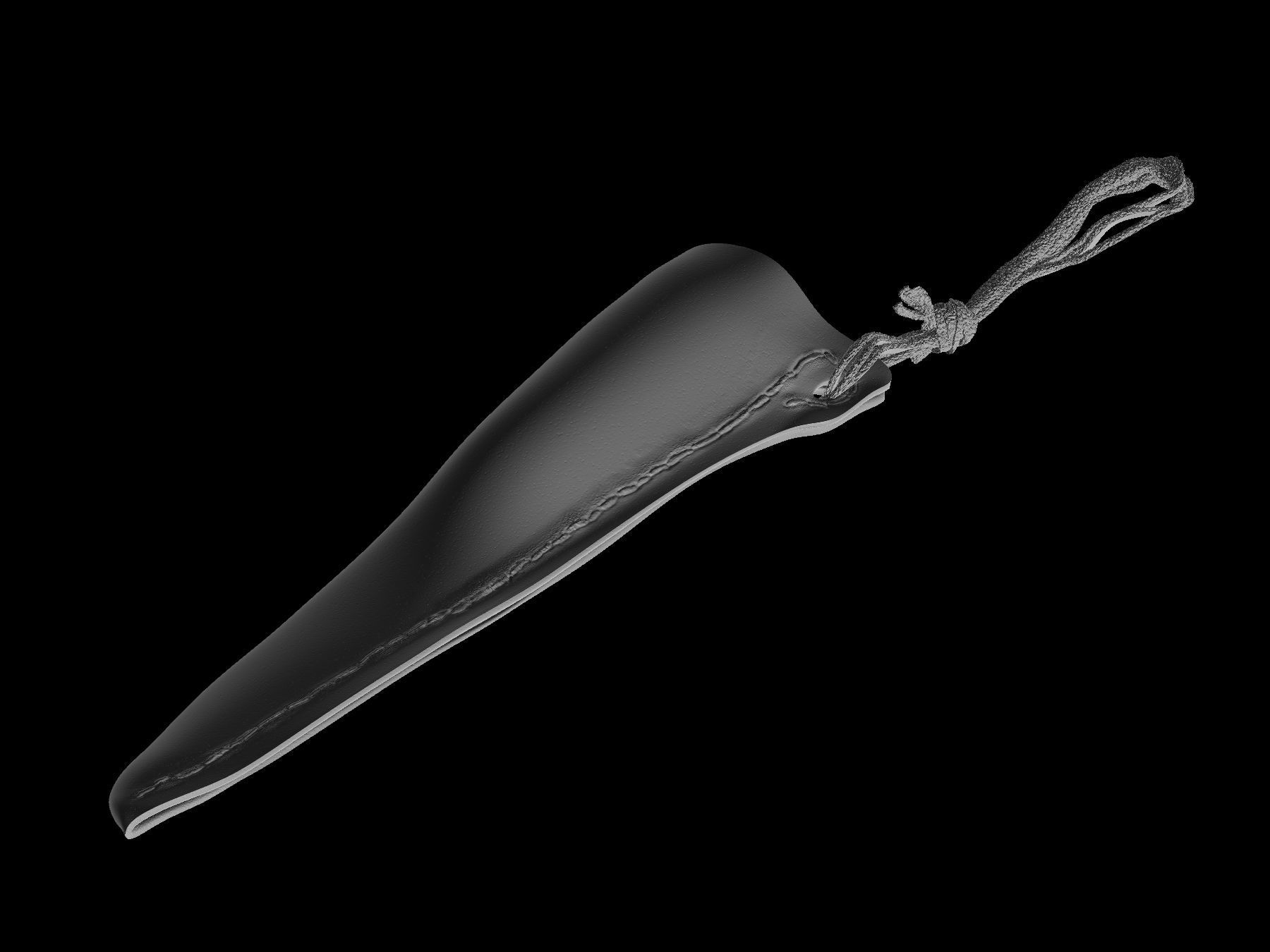 Knife and sheath midieval 3D scan Low-poly 3D model_9