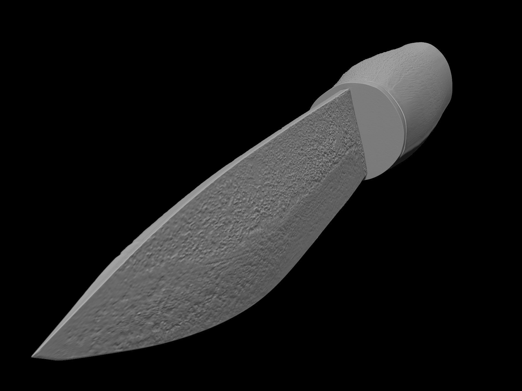 Knife and sheath midieval 3D scan Low-poly 3D model_17