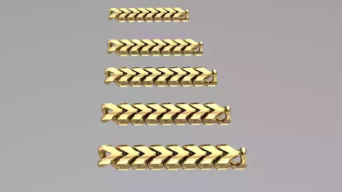 5 size twin cuban  chain fashion just STL file