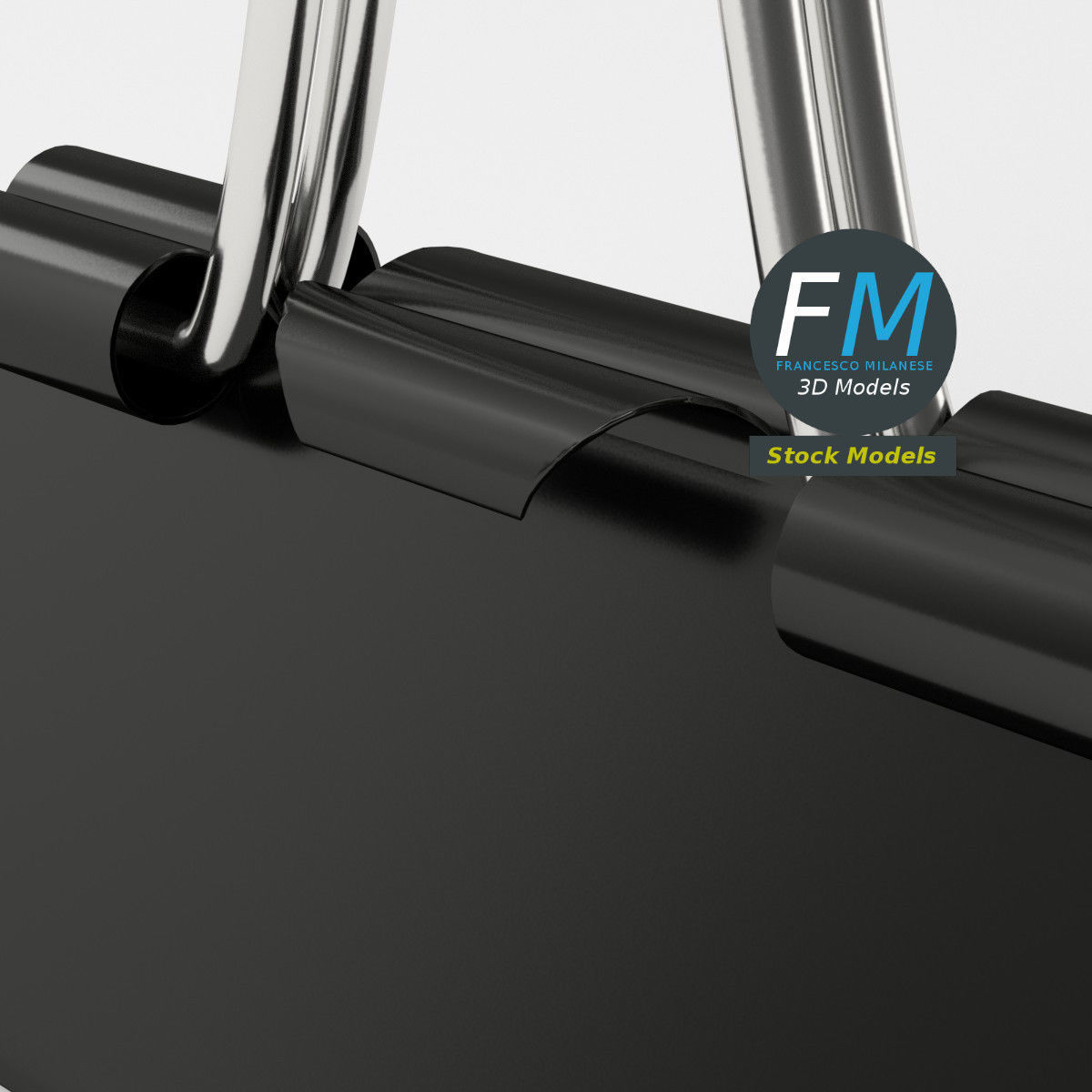 Closed binder clip 2 3D model_5