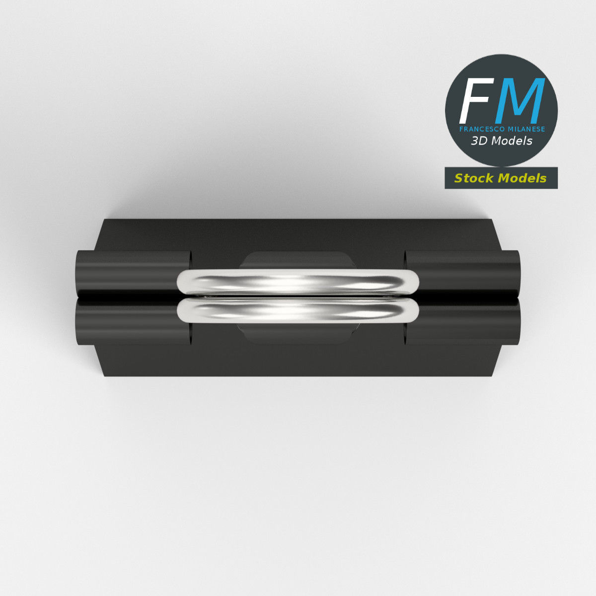 Closed binder clip 2 3D model_6