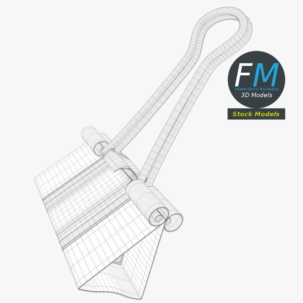 Closed binder clip 2 3D model_7