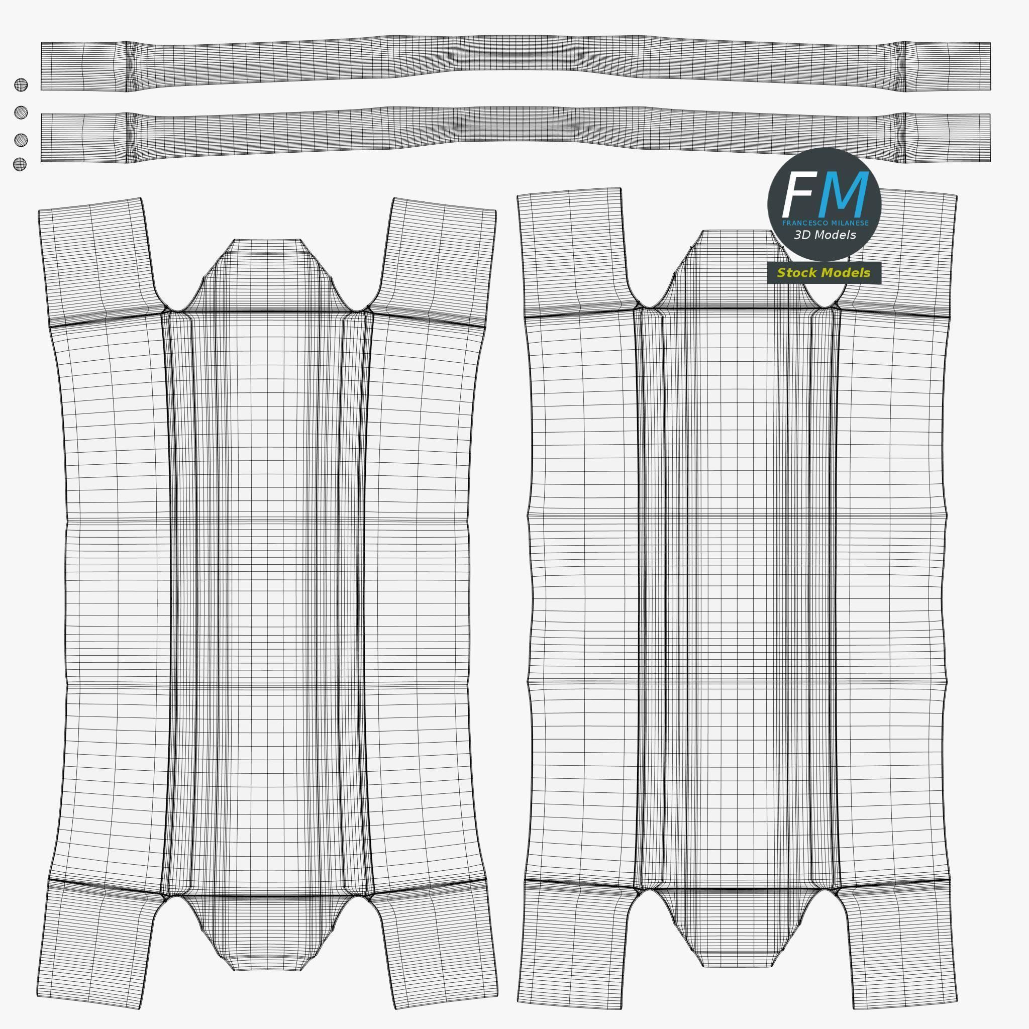 Closed binder clip 2 3D model_11