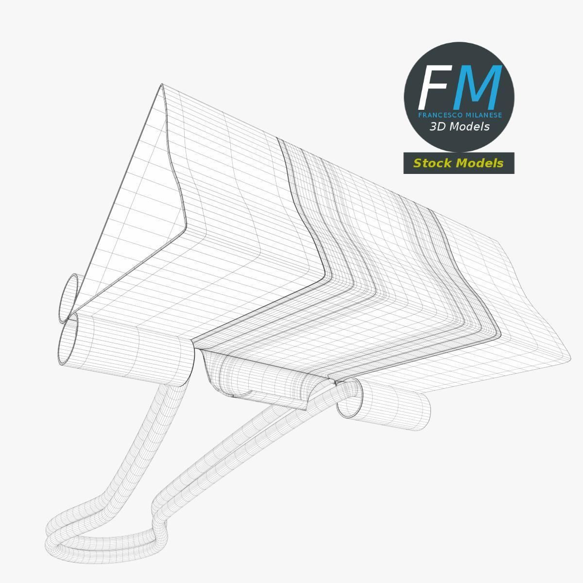 Closed binder clip 2 3D model_8
