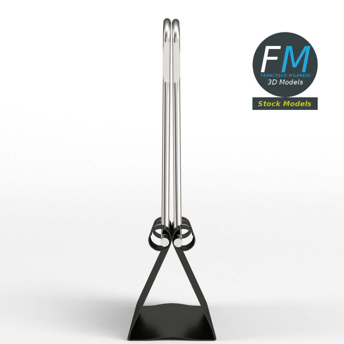 Closed binder clip 2 3D model_4