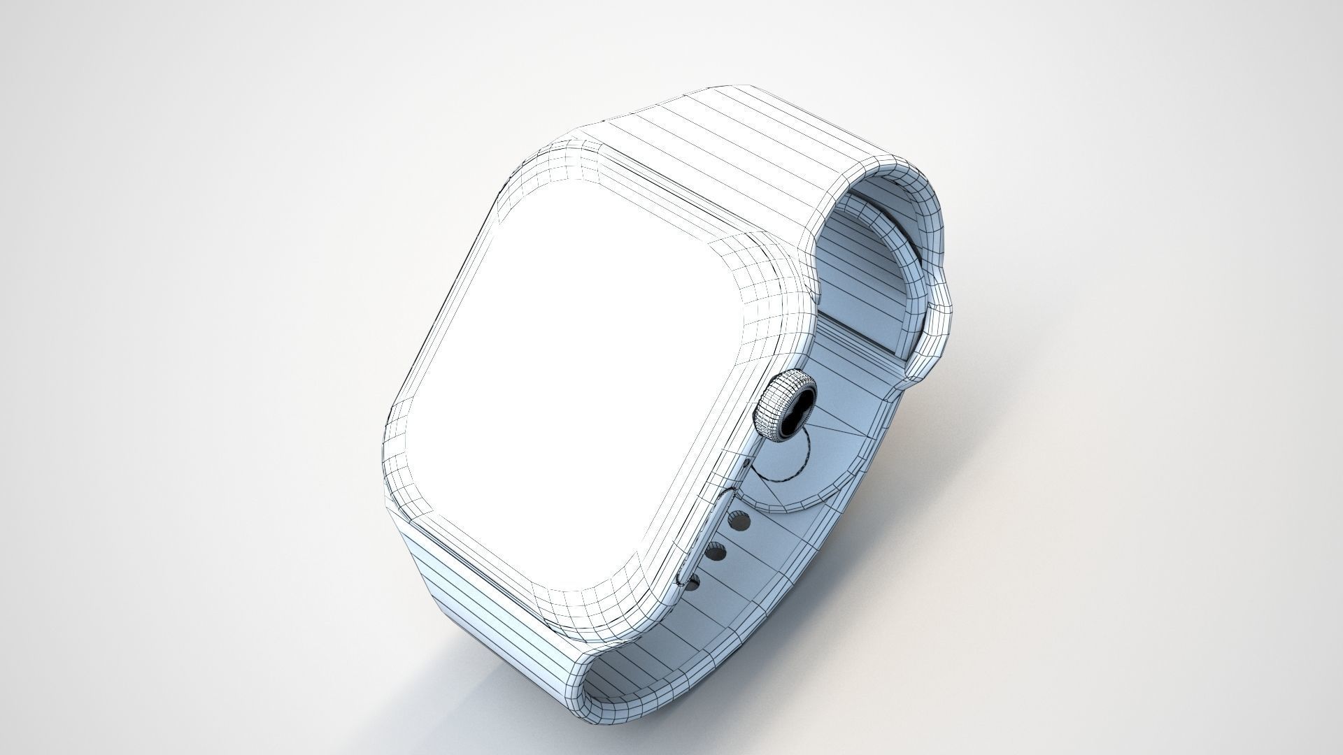 Red Apple Watch series 6 Low-poly 3D model_11