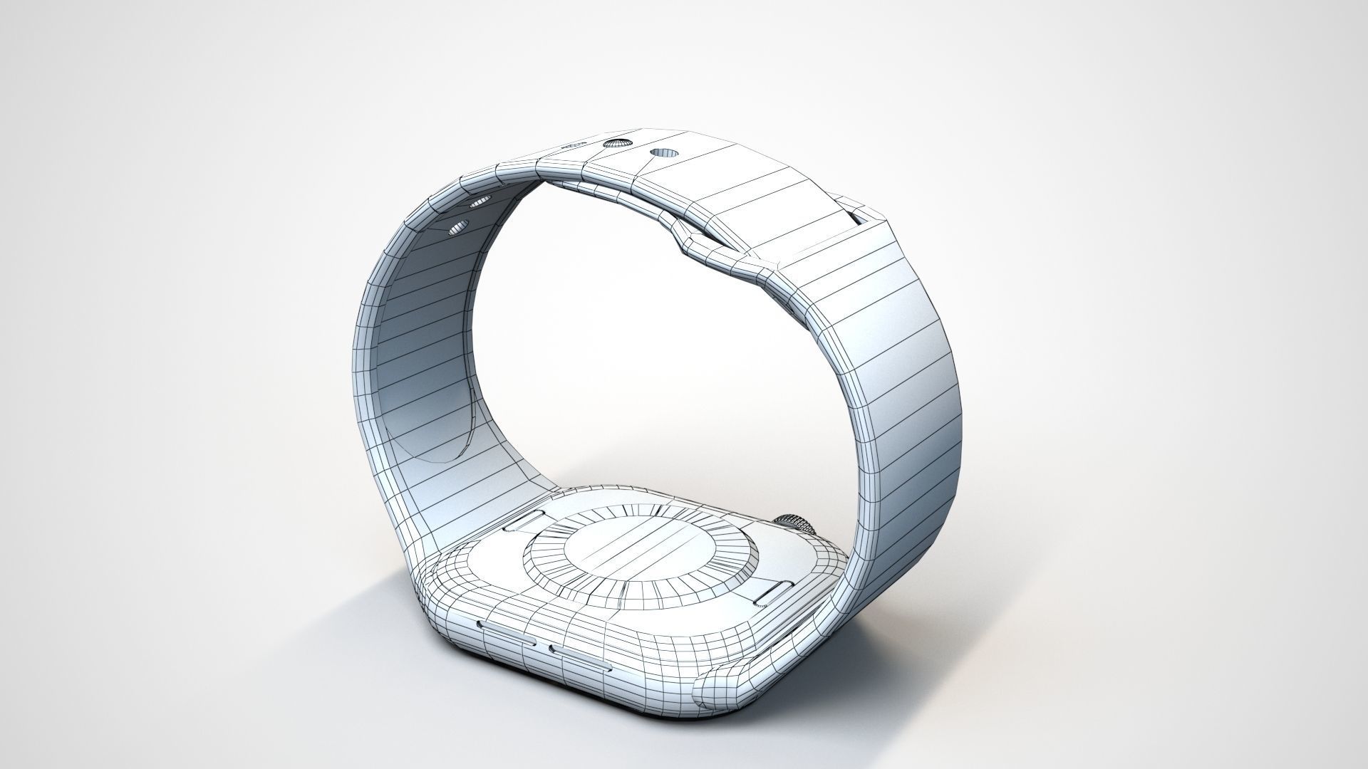 Red Apple Watch series 6 Low-poly 3D model_10